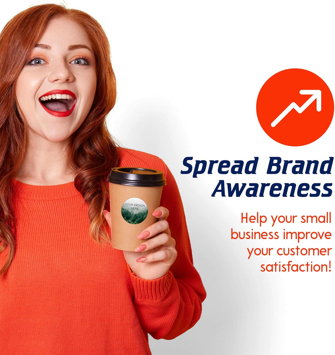 100 Custom Vinyl Stickers - Upload Your own Image, Text, Design, Logo - Personalized Logo Labels for Handmade, Packaging, Bottle, Jars, Candle, Brand Stickers (Foggy Valley, 1x1)