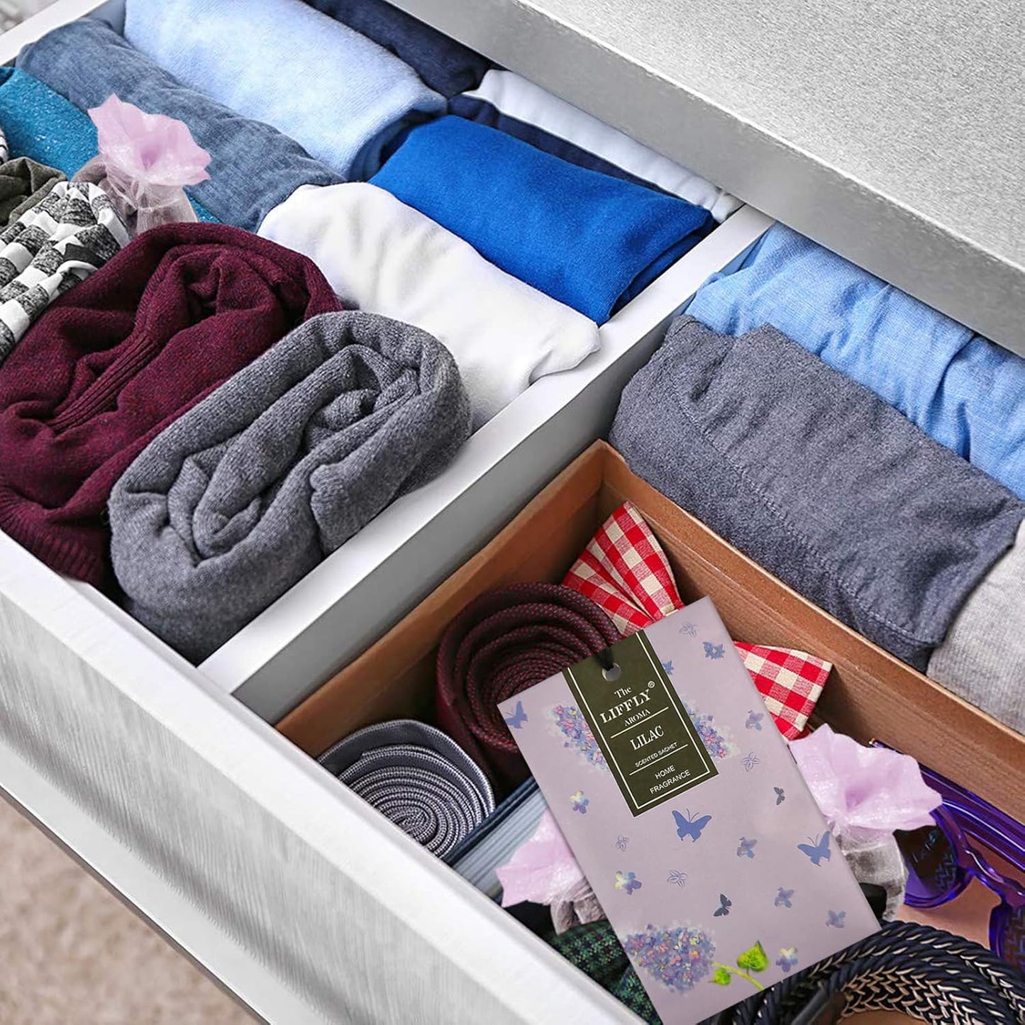 14 Packs Scented Sachets Bags for Drawers and Closets Long-Lasting Home Fragrance Sachet Lavender Cherry Blossoms Lilac Fresh Linen Eucalyptus Peppermint Lemongrass 7 Scent Gift Box