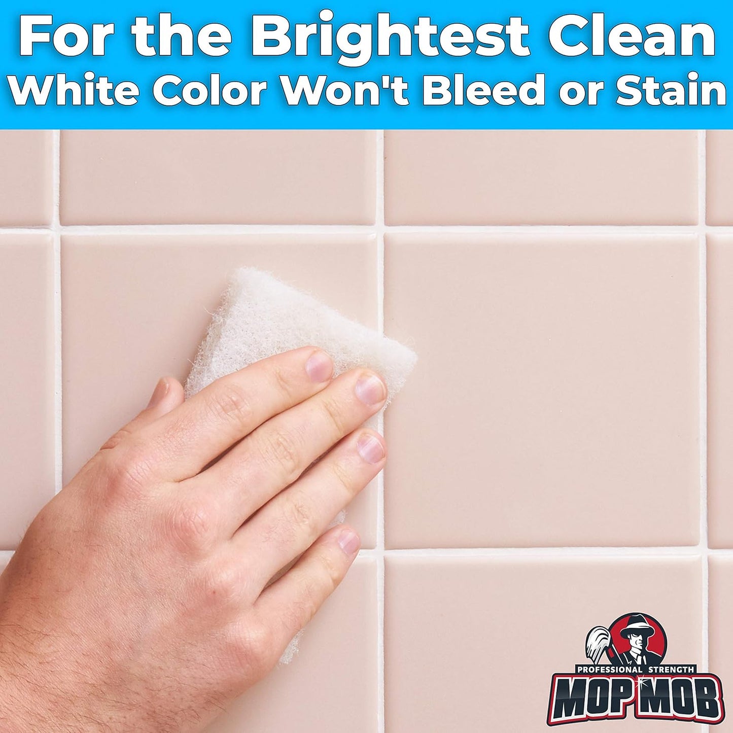 Non-Scratch, Super Long-Lasting Scrubbing Pad 5 pk, 10x4.5in. Best Reusable Multipurpose Scouring Sponge for Home Surfaces. Perfect Pro Grade Multi-Surface Scrubber Pads for Light-Duty Indoor Cleaning