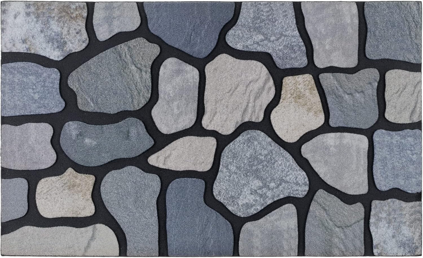 CHICHIC Welcome Door Mat 18X 30 Inch Front Doormat Outdoors for Home Entrance Outdoors Mat for Outside Entry Way Doormat Entry Rugs, Heavy Duty Non Slip Rubber Back Low Profile, Stone