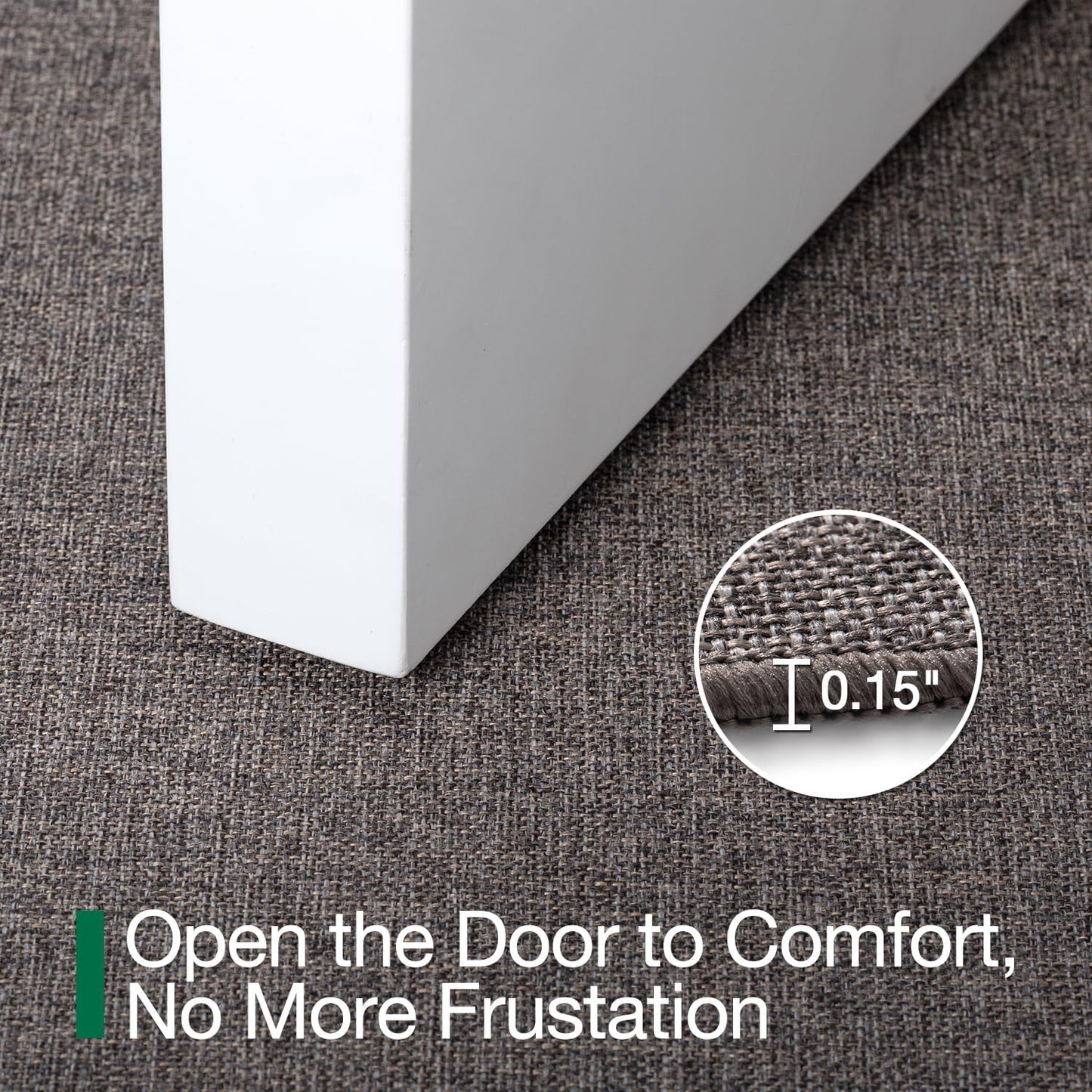 LUMI Ultra Thin Door Mat for Entryway, 32"x48" Low Profile Non Slip Rubber Backing Indoor Doormat, Easy Clean Welcome Entrance Mat for Inside House, Patio, Brown