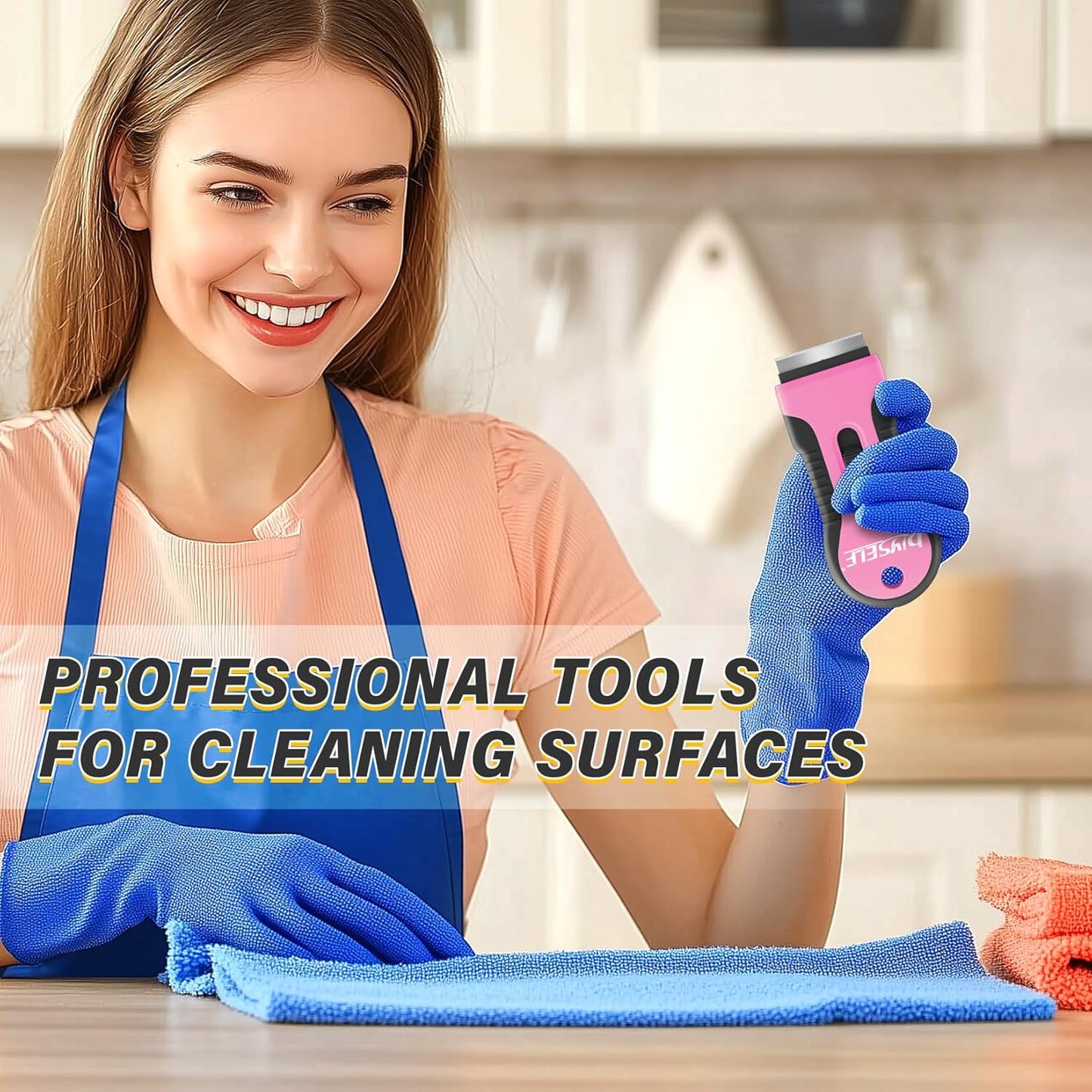 DIYSELF 2 Pack Razor Blade Scraper, 10 PCS Spare Razor Blades, Enhanced Razor Scraper, Razor Blade Scraper Tool for Glass Top Stove, Multipurpose Glass Scraper, Razor Scraper Tool for Paint, Sticker