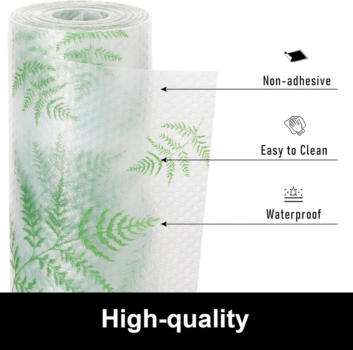 CooyesFridge Liners Shelf Liner for Kitchen Cabinets Refrigerator Liners Waterproof & Oil-Proof Kitchen Cupboard Liner Non Adhesive Drawer Mats EVA Material for Shelves