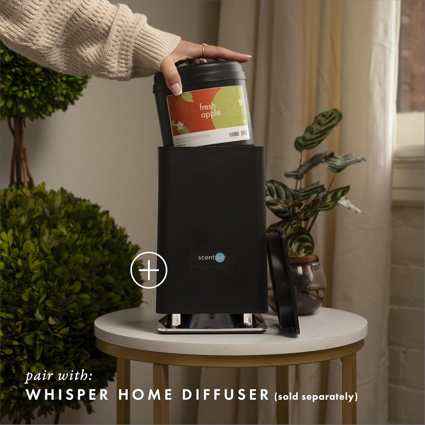 ScentAir Whisper Home Monthly Plug-in Refill, Fragrance Cartridge for Home and Office, Fresh Apple