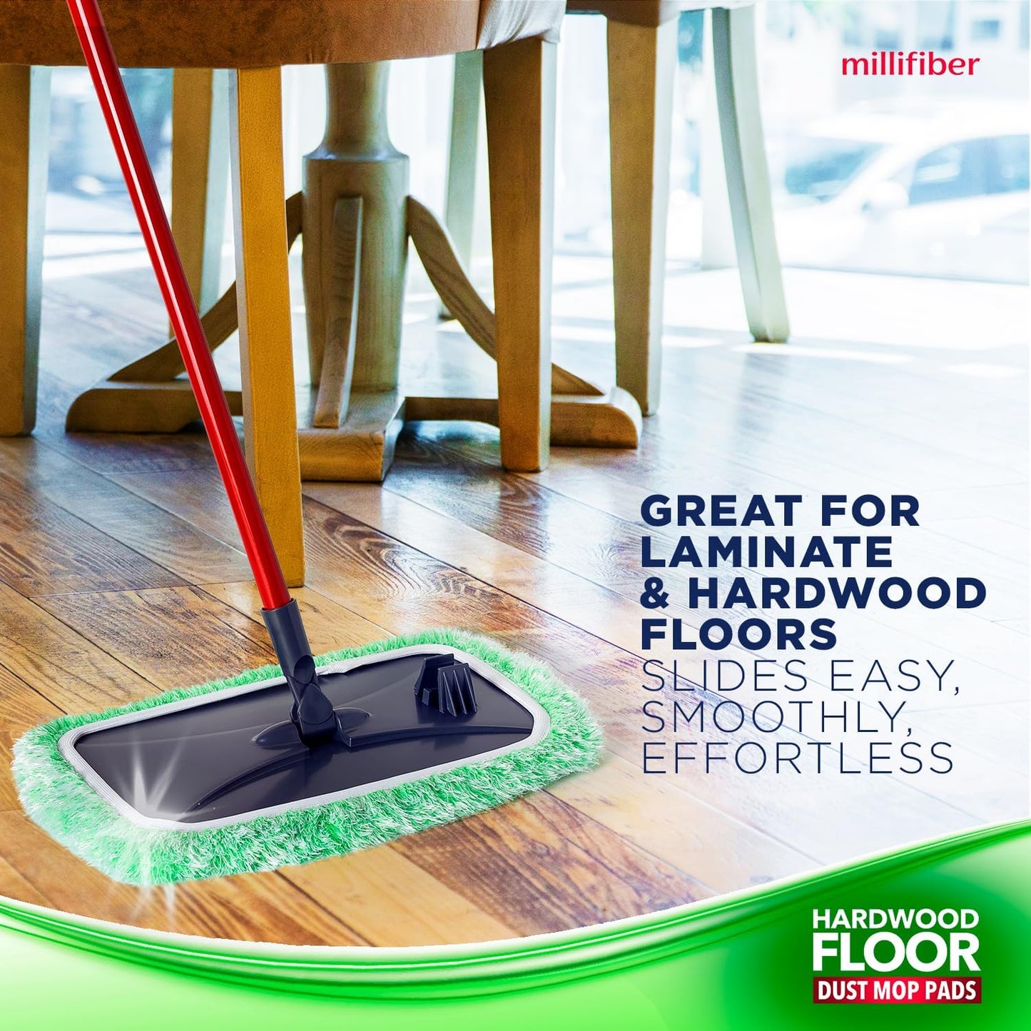 Floor Duster Refill 15x8 Inches - Pet Heavy Duty Duster Refill Compatible with All 15x8 Mop Heads, 3-Pack (Mop is Not Included)