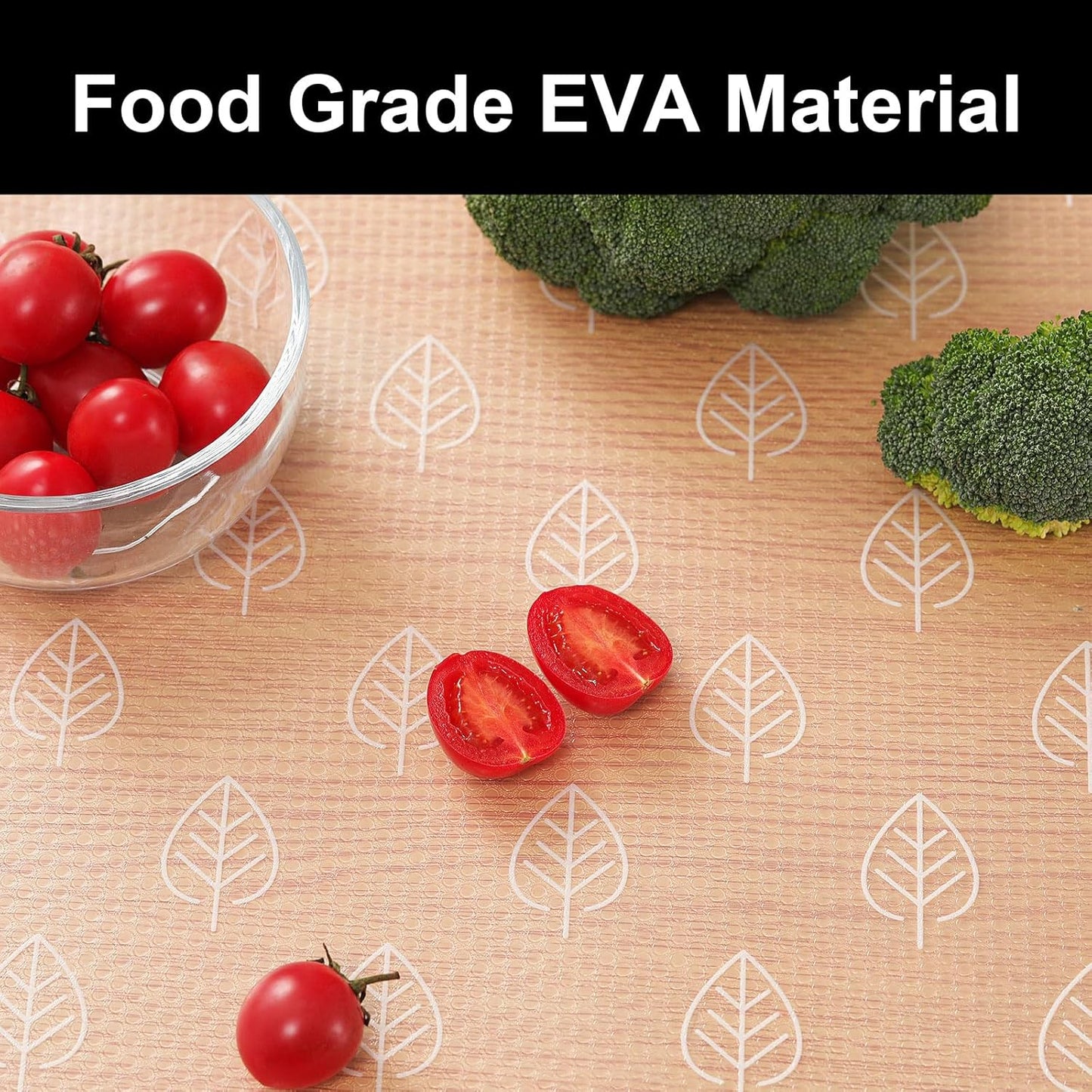 Cooyes Shelf Liners for Kitchen Cabinets, Waterproof and Oil-Proof Kitchen Cupboard Liner, Refrigerator Liners and Plastic Drawer Mats EVA Non Adhesive Shelves