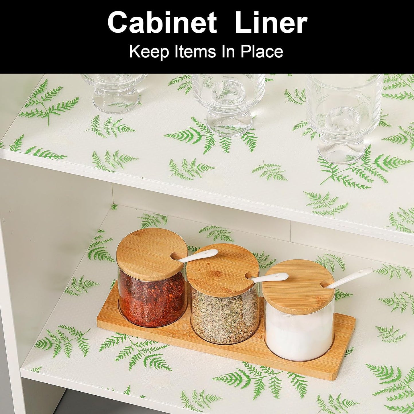 Cooyes Shelf Liners for Kitchen Cabinets, Waterproof and Oil-Proof Kitchen Cupboard Liner, Refrigerator Liners and Plastic Drawer Mats EVA Non Adhesive Shelves