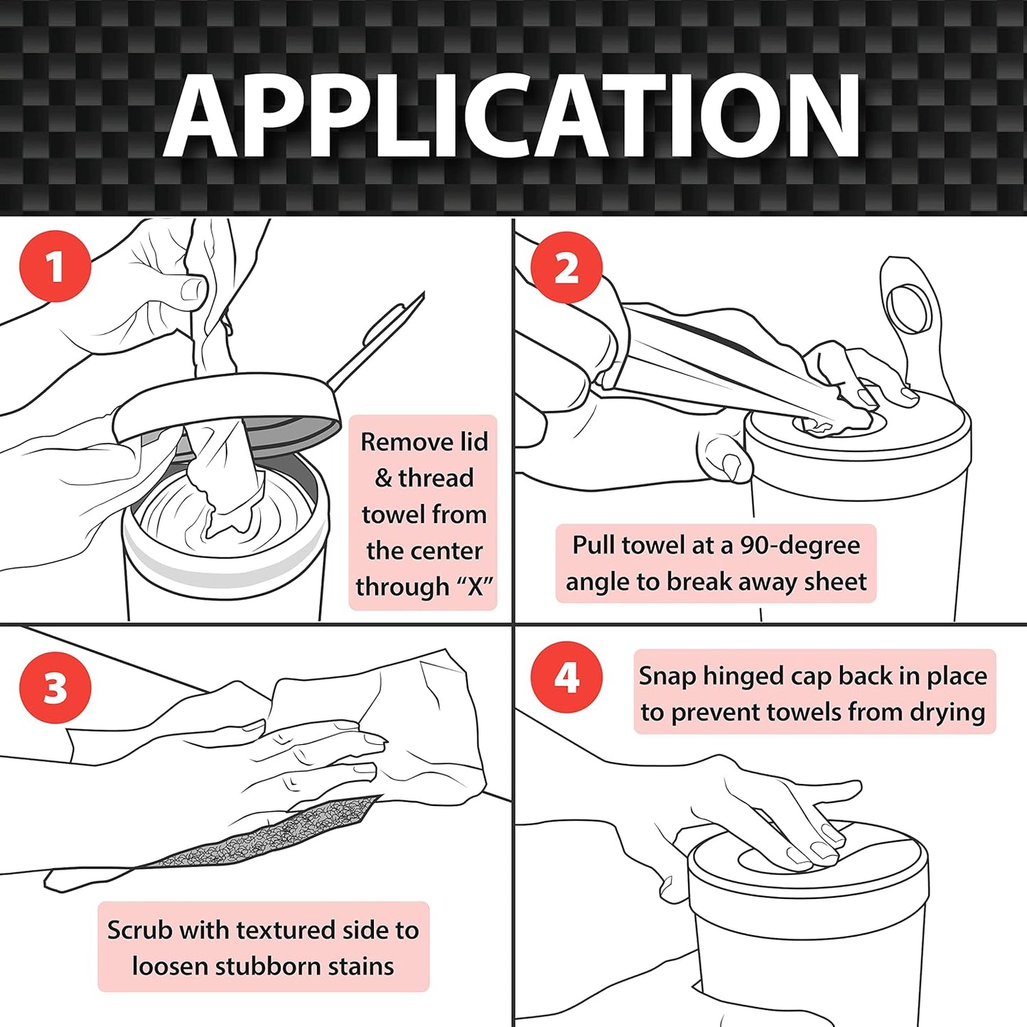 Malco Duplex Heavy Duty Cleaning Wipes for Home and Auto - Dual Sided Textured, Wet Wipe/Removes Grease, Tar, Paint, Oil, Dirt/No Residue/Safe for Hands/Made in USA (130 Wipes)