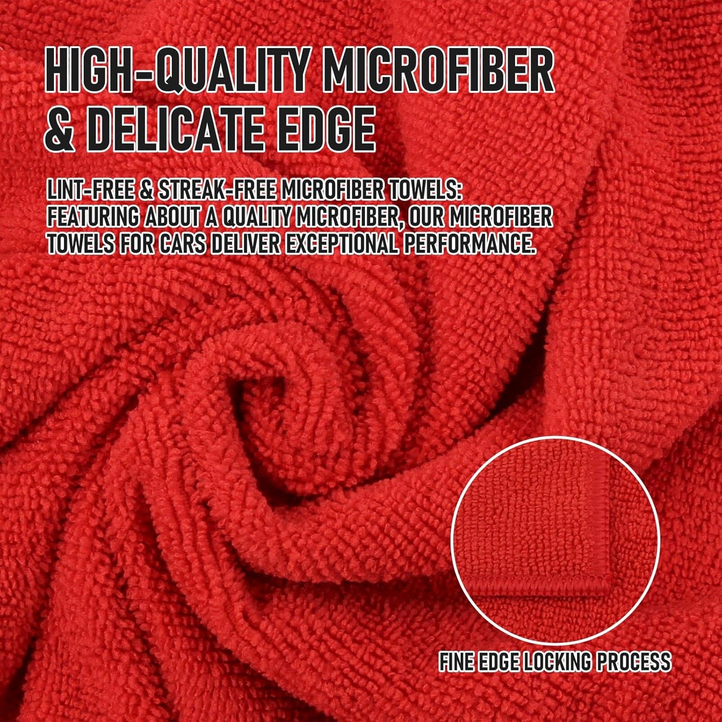 Tricol Clean Microfiber Cleaning Cloth, 16in*16in, 12 Pack Ultra-Thick Cleaning Rags, Super Absorbent, Lint Free & Streak Free Cleaning Towels for Car, House, Kitchen, Office