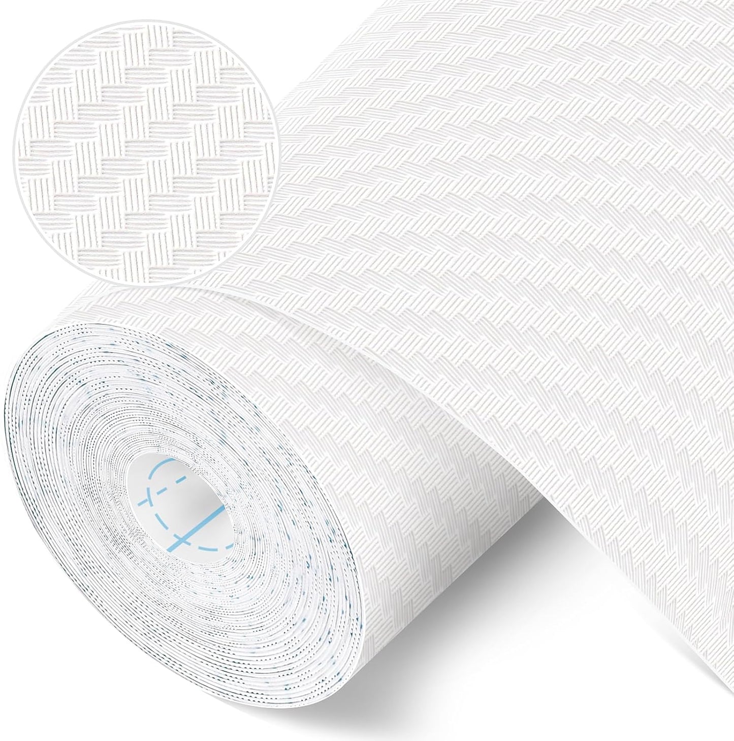 Self-Adhesive Shelf Liner Kitchen Liner, Waterproof Backed Paper Easy Peel and Stick Contact Liner Without Residue for Decor Your Desk Surface, Kitchen Countertops (White, 11.8 x 59 inches)