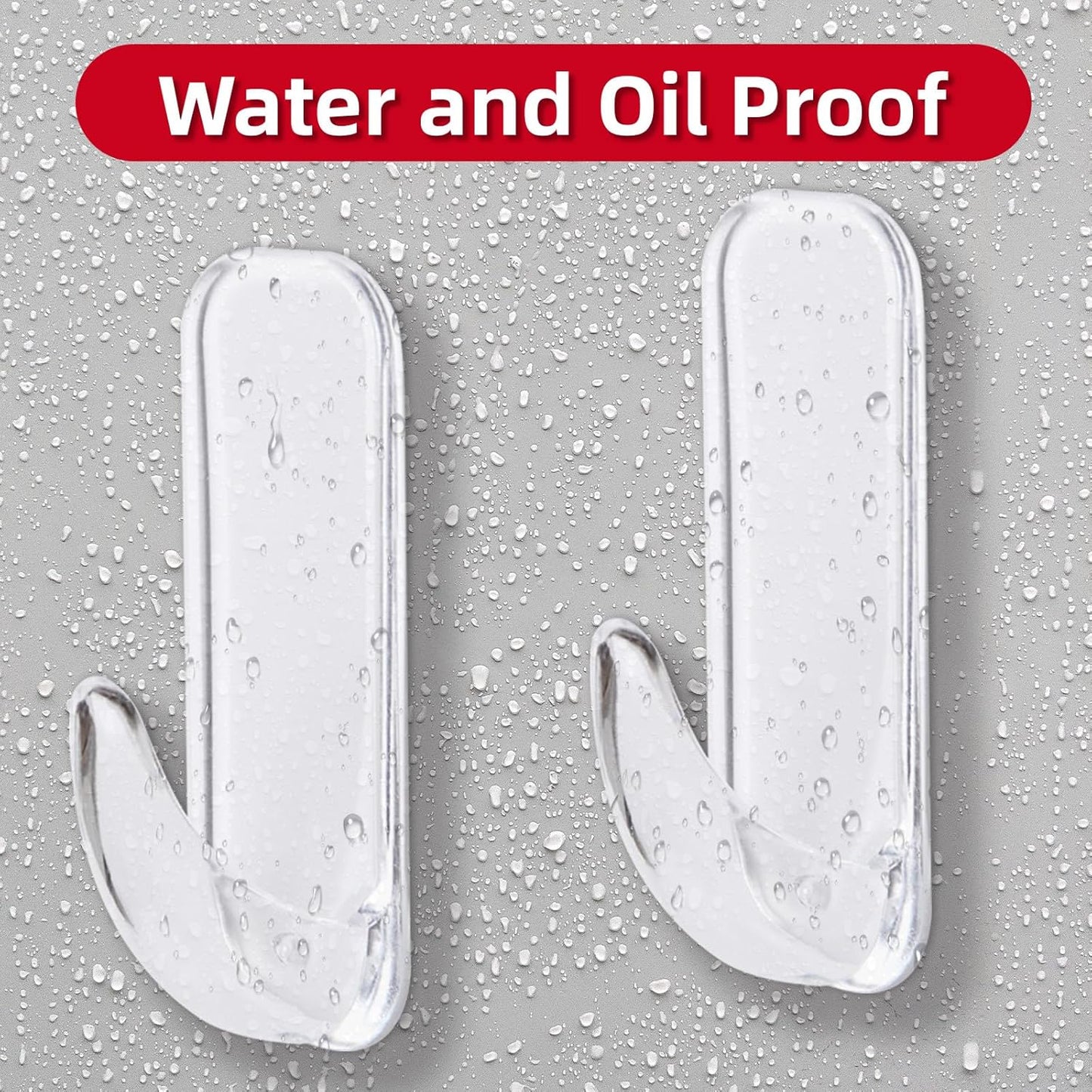 Wall Hooks for Hanging Heavy Duty, Medium 22 Self Adhesive Wall with 26 Strips no Damage, Transparent Sticky for Key, Shower,Towel, Coat, Door, Hat