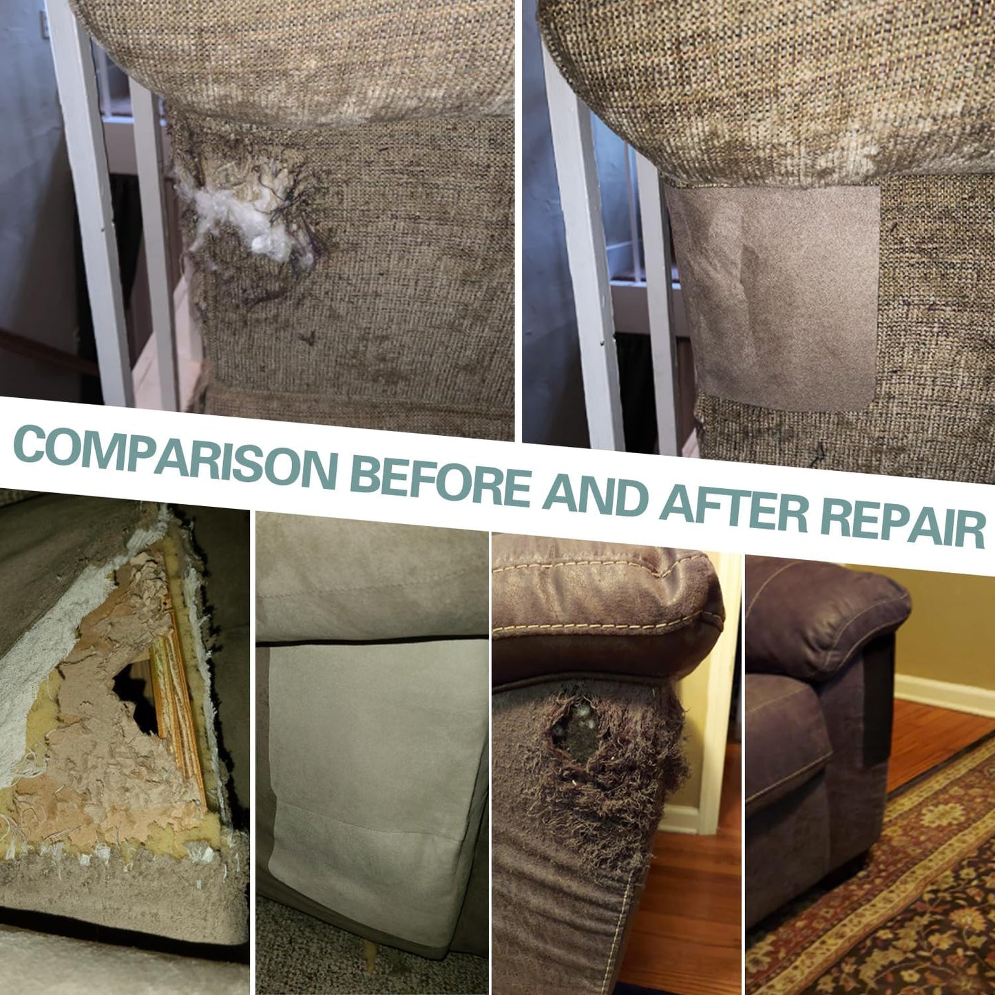 Velvet Repair Patch, Self-Adhesive Flannel Fabric Patch, Multi Colors, Microfiber Patch，Can be Used to Patch Sofas, Car Seats, Handbags, Jacket Holes and Tears (Light Khaki)