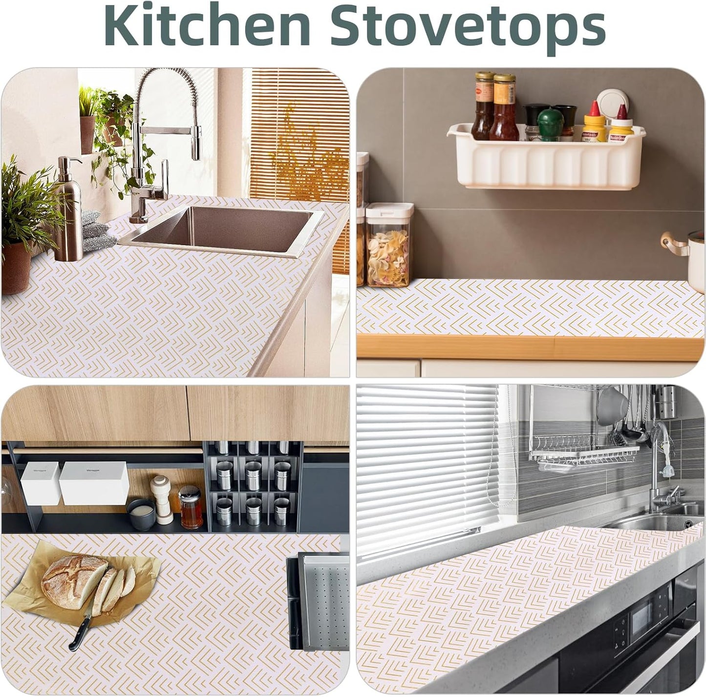 Shelf Liner for Kitchen Cabinets Non Adhesive Drawer Liner Non-Slip Thickened Shelf Liner Paper Strong Easy to Clean for Tool Box Refrigerator with Knife and Tape Measure, Gold Arrow, 23.6in x 39.37FT