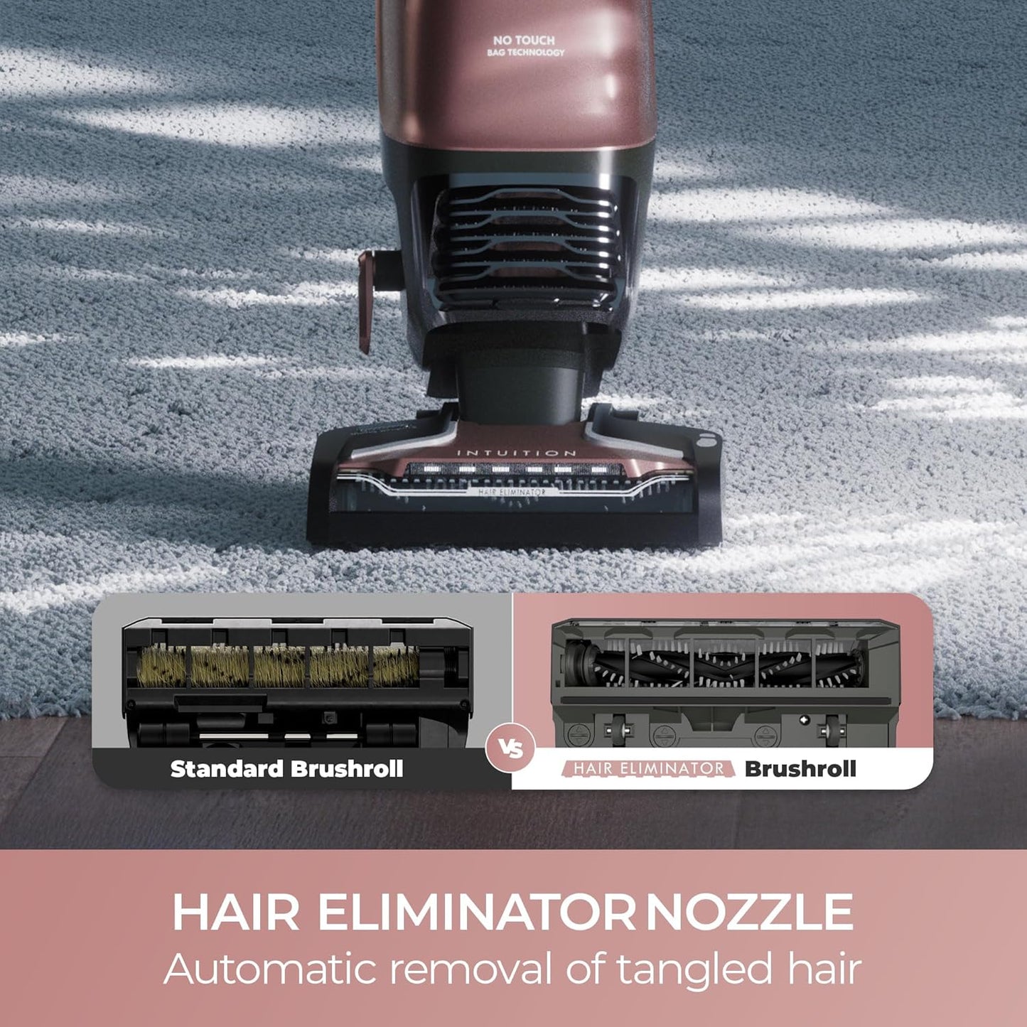 Kenmore BU4050 Intuition Bagged Upright Vacuum, liftup Cleaner with Hair Eliminator brushroll, pet Handi-Mate for Carpet, Hard Floor, Rose Gold