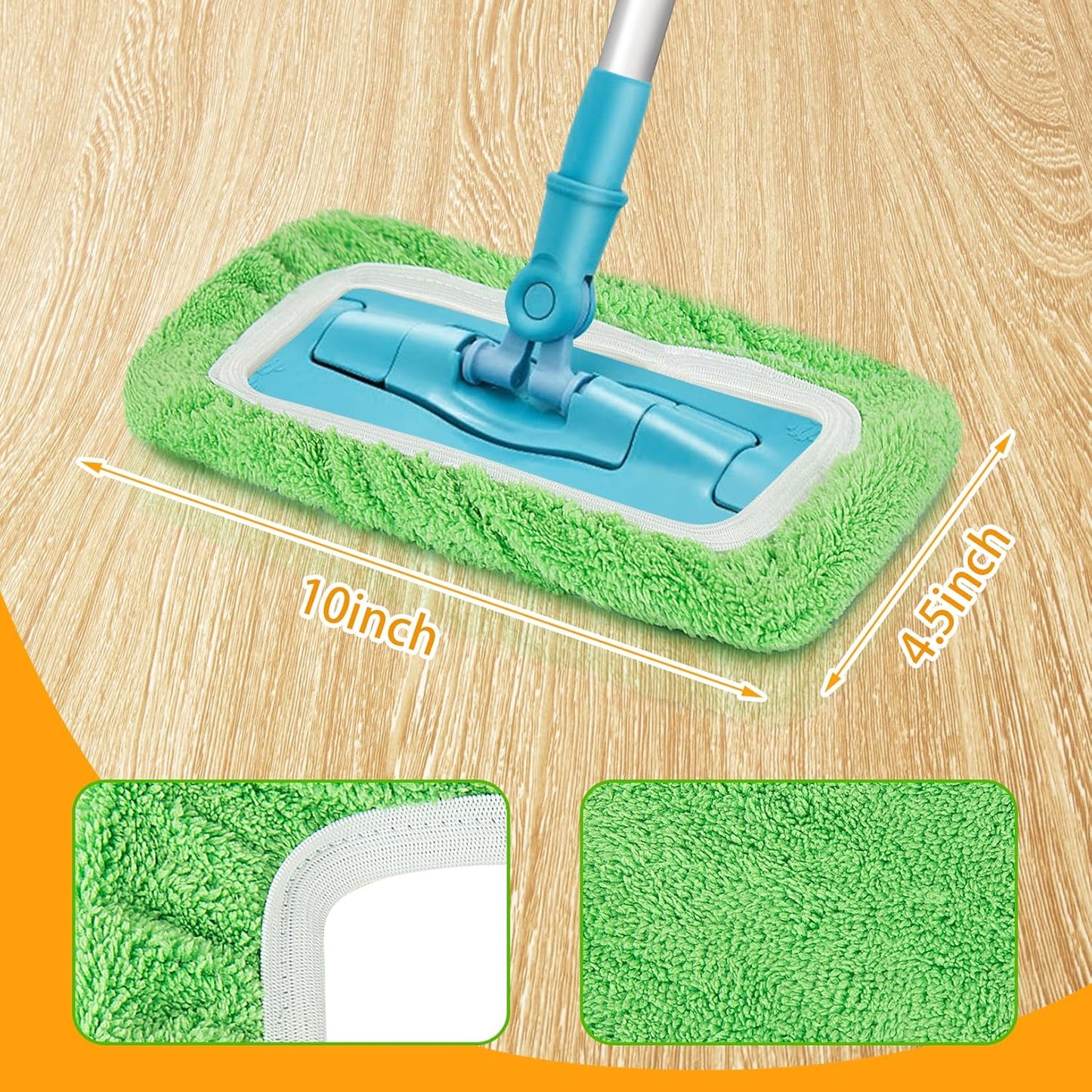Reusable Dry Sweeping Cloths Microfiber Wet Mop Pads Compatible with Swiffer Sweeper Mop Replacement Sweeping Mopping pad Refills for Hardwood Surface Floor Cleaning (32)