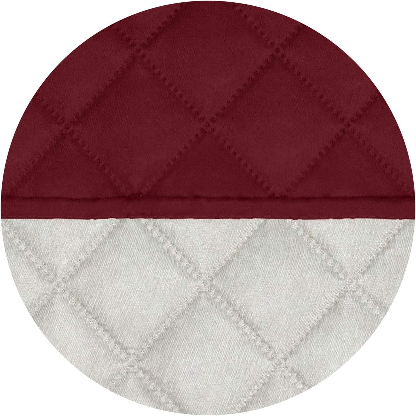 PureFit Reversible Quilted Sofa Cover, Water Resistant Slipcover Furniture Protector, Washable Couch Cover with Non Slip and Elastic Straps for Kids, Dogs, Pets (Oversized Recliner, Red/Ivory)