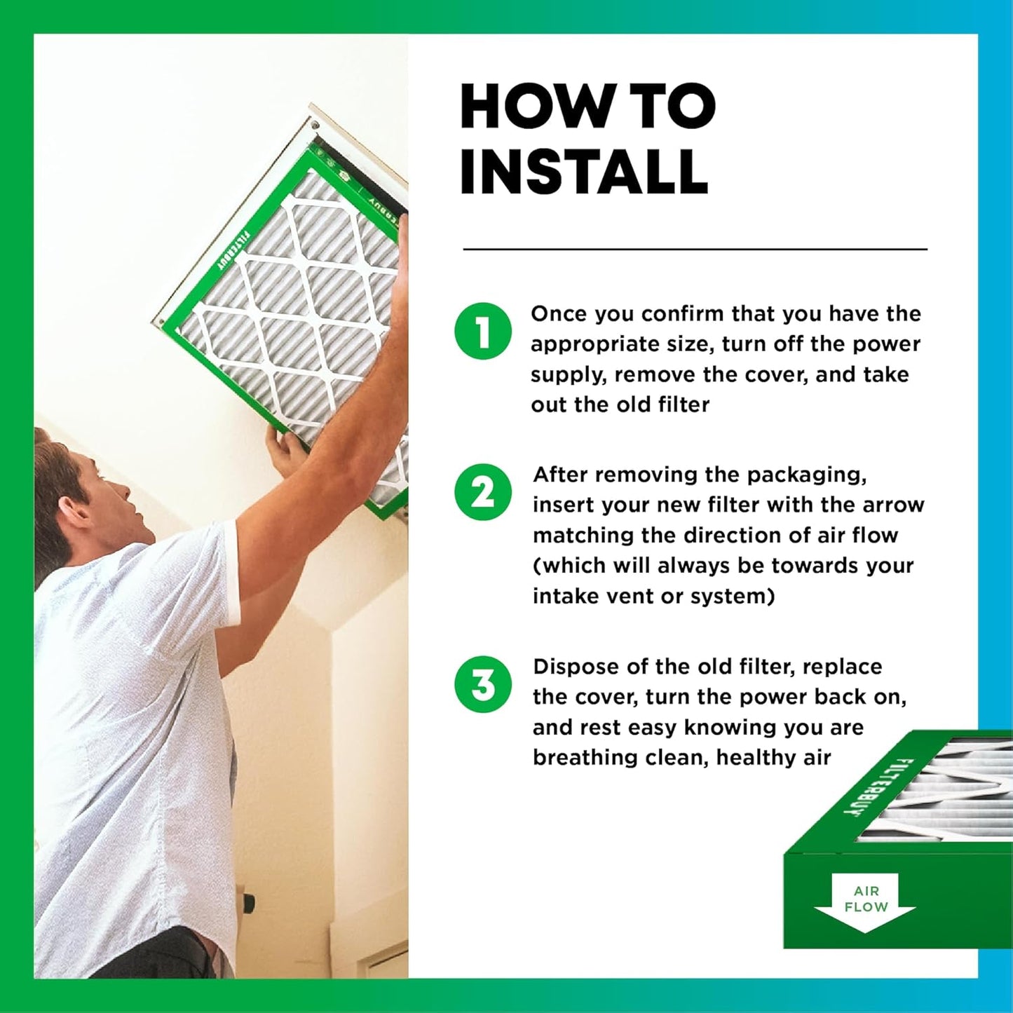 Filterbuy 17.5x23.5x1 Air Filter MERV 8 (MPR 700) Dust Defense Replacement (6-Pack), Electrostatic Pleated HVAC AC Furnace Filters, Made in USA (Actual Size: 17.38 x 23.38 x 0.75)