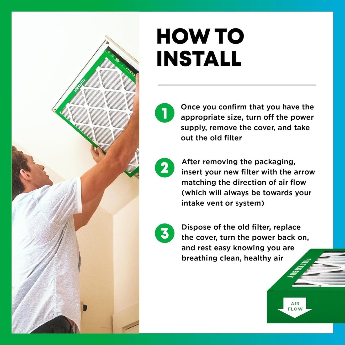 Filterbuy 20x22x1 Air Filter MERV 8 (MPR 700) Dust Defense Replacement (6-Pack), Electrostatic Pleated HVAC AC Furnace Filters, Made in USA (Actual Size: 19.50 x 21.50 x 0.75)