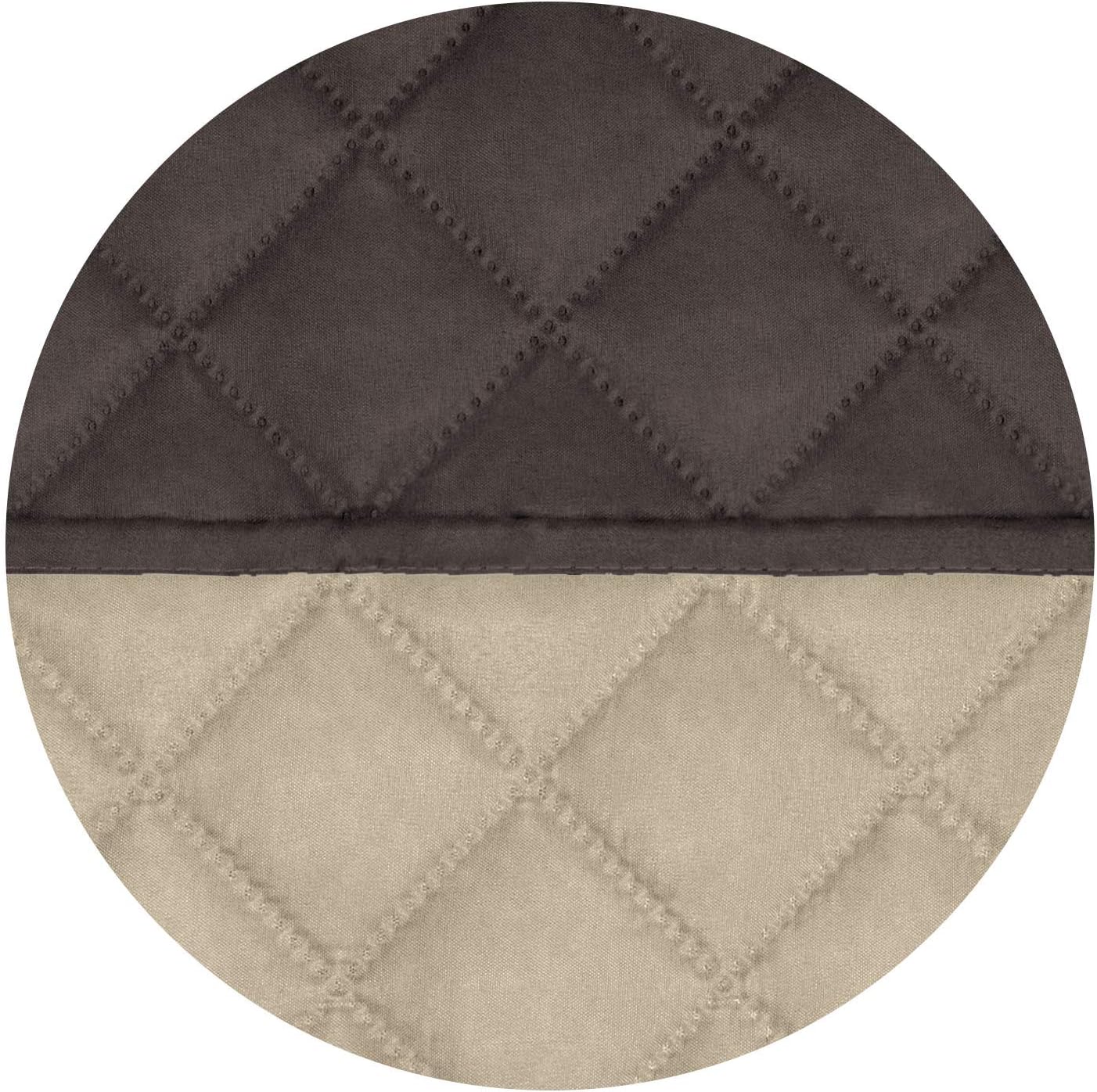 PureFit Reversible Quilted Sofa Cover, Water Resistant Medium Slipcover Furniture Protector, Washable Couch Cover with Non Slip Foam and Elastic Straps for Kids, Dogs, Pets (Loveseat, Chocolate/Beige)