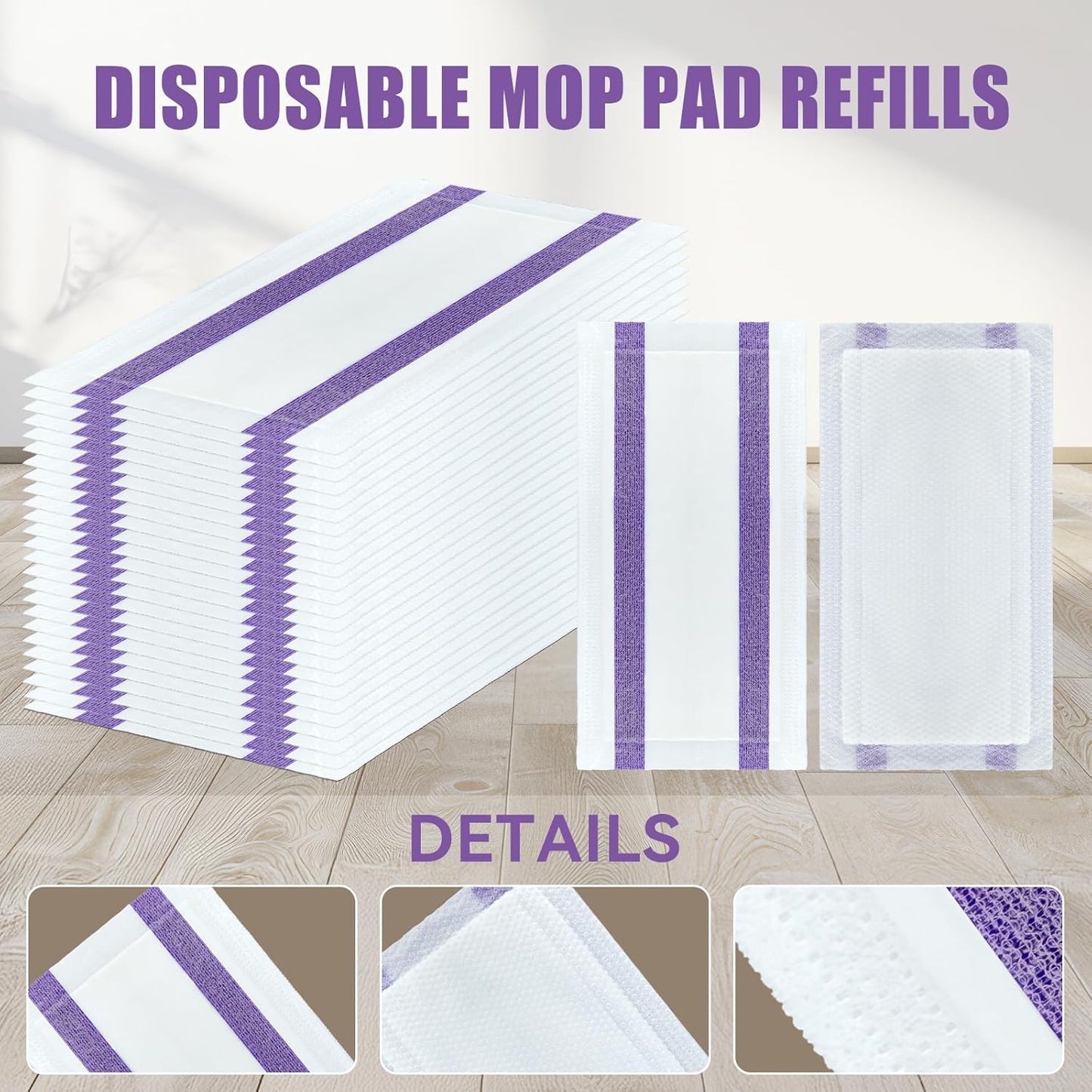 80 Pack Disposable Mop Pad Refills for Swiffer Wet Jet Spray Mop，Dry&Wet Mopping Pad Compatible with Swiffer Wet Jet and Any Model of Velcro Mop，Multi Surface WetJet Pad for Floor Cleaning