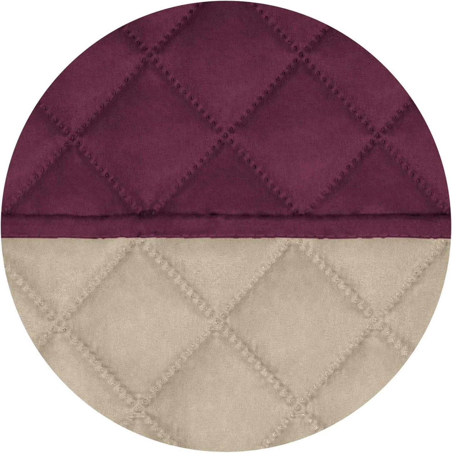 PureFit Reversible Quilted Sofa Cover, Water Resistant Slipcover Furniture Protector, Washable Couch Cover with Non Slip and Elastic Straps for Kids, Dogs, Pets (XX Large, Wine/Beige)