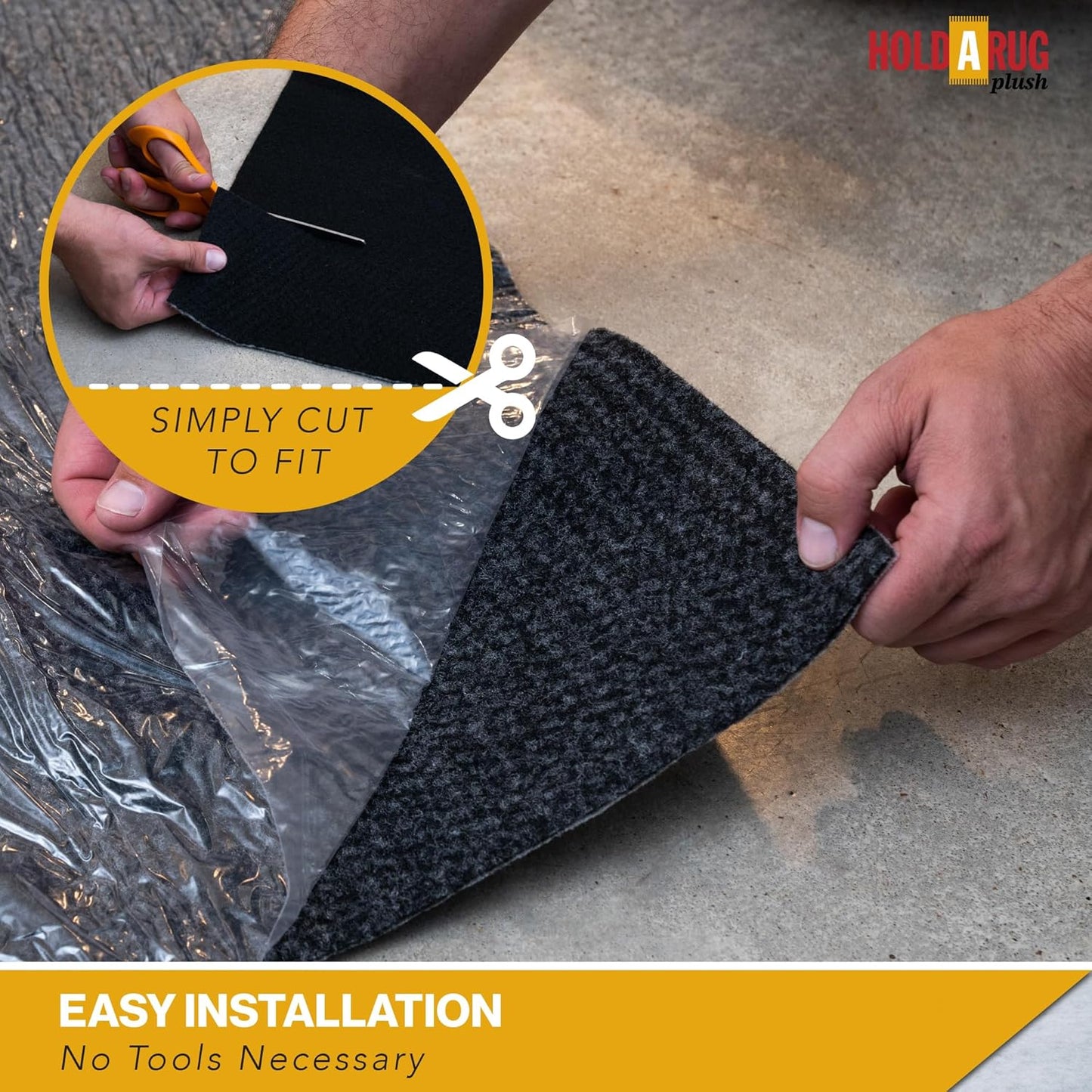 Hold-a-Rug Plush 2' x 12' Nonskid, Nonslip Rug Pad, Reversible Gripper, ¼ Thick, Safe for All Floors and Carpet, Keep Area Rugs Secure