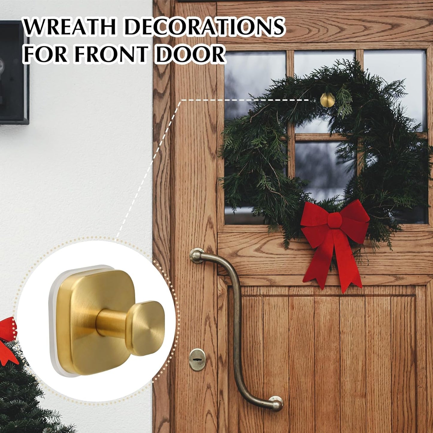 Suction Cup Hooks for Shower - Reusable No-Drill Mounting - Hooks for Towels, Robes & Loofah on Metal, Glass, Mirrors, Tile & Smooth Non-Porous Surfaces (2, Brushed Gold)