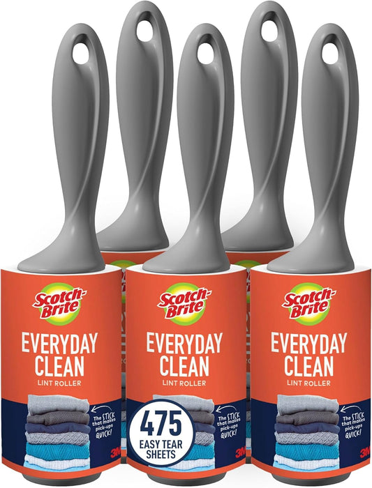 Scotch-Brite™ Everyday Clean Lint Roller Combo Pack 836RS-95-5pka, 1 pack per case