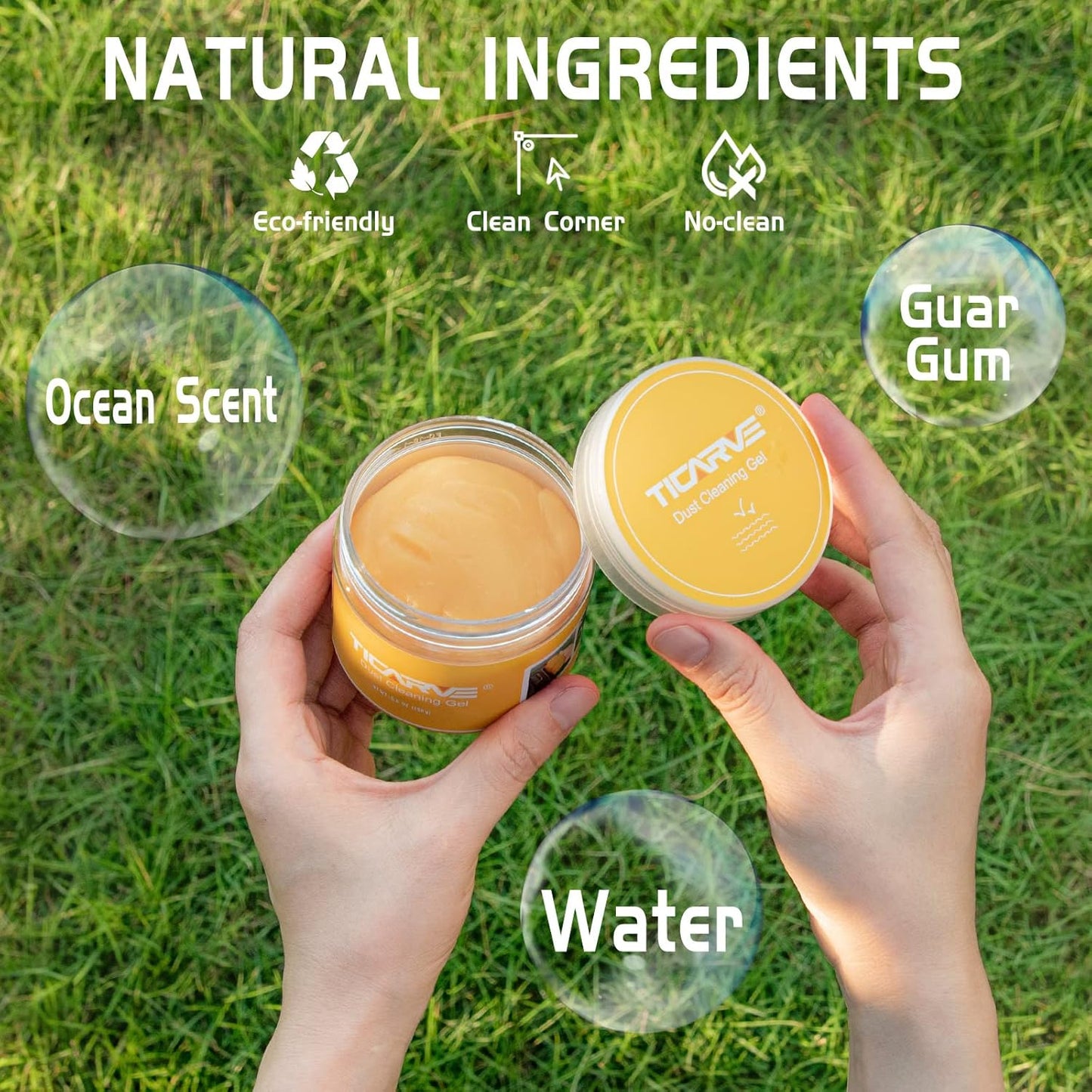 TICARVE 2Pack Cleaning Gel Car Putty Car Cleaning Putty Gel Auto Detailing Car Interior Cleaner Cleaning Kits Clean Slime Car Assecories Keyboard Cleaner Yellow (320g/11.2oz)