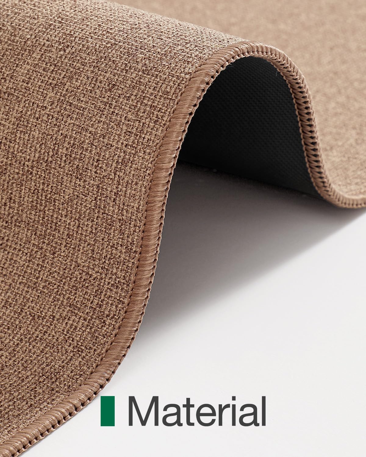 LUMI Indoor Door Mat 17"x30", Ultra Thin Low Profile Non-Slip Doormat for Home Entrance, Absorbent & Stain-Resistant Welcome Mats, Washable Entryway Mat for Front Door, Patio, Porch, Camel