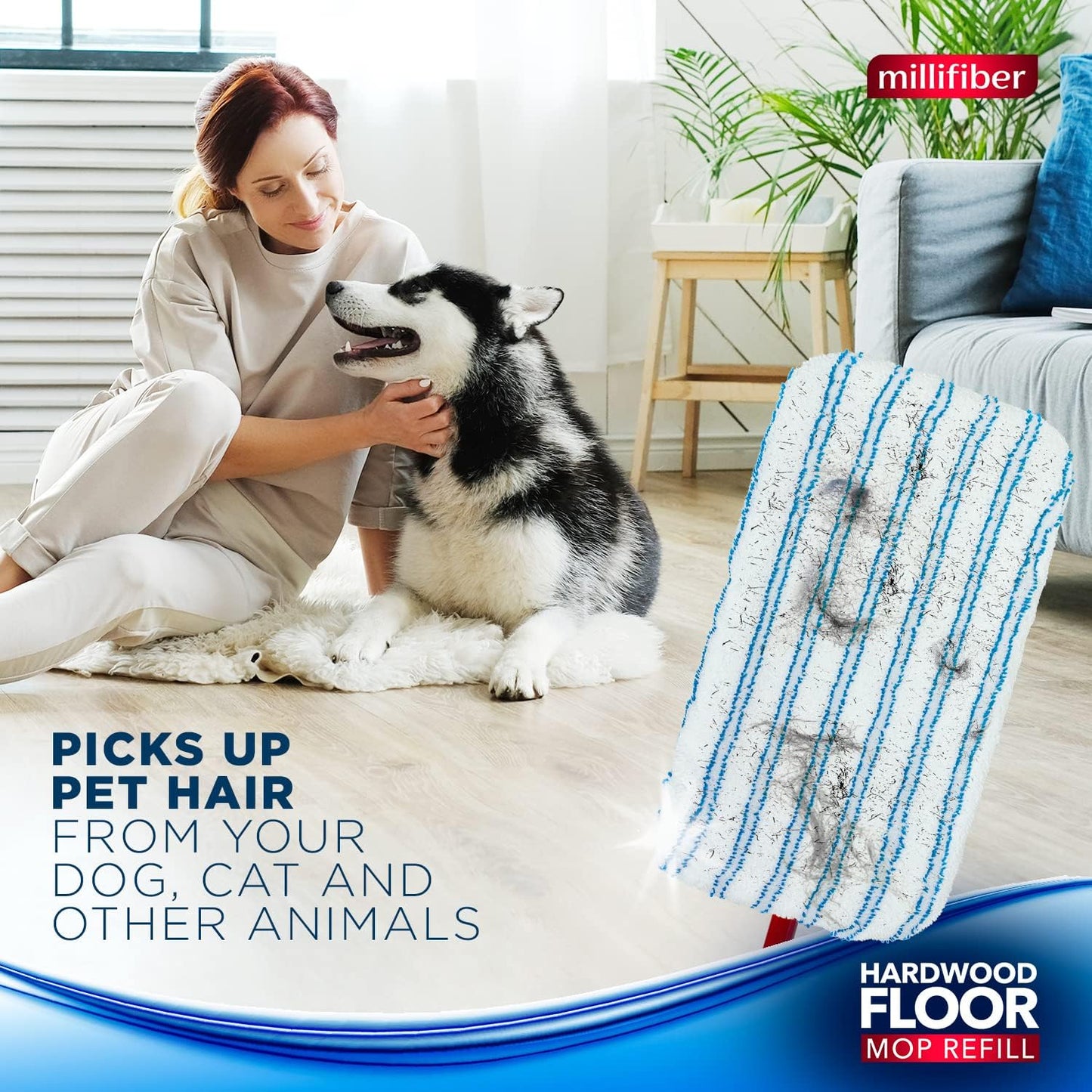 Microfiber Mop Refills 15x8 Inches, 6-Pack (Mop is Not Included)