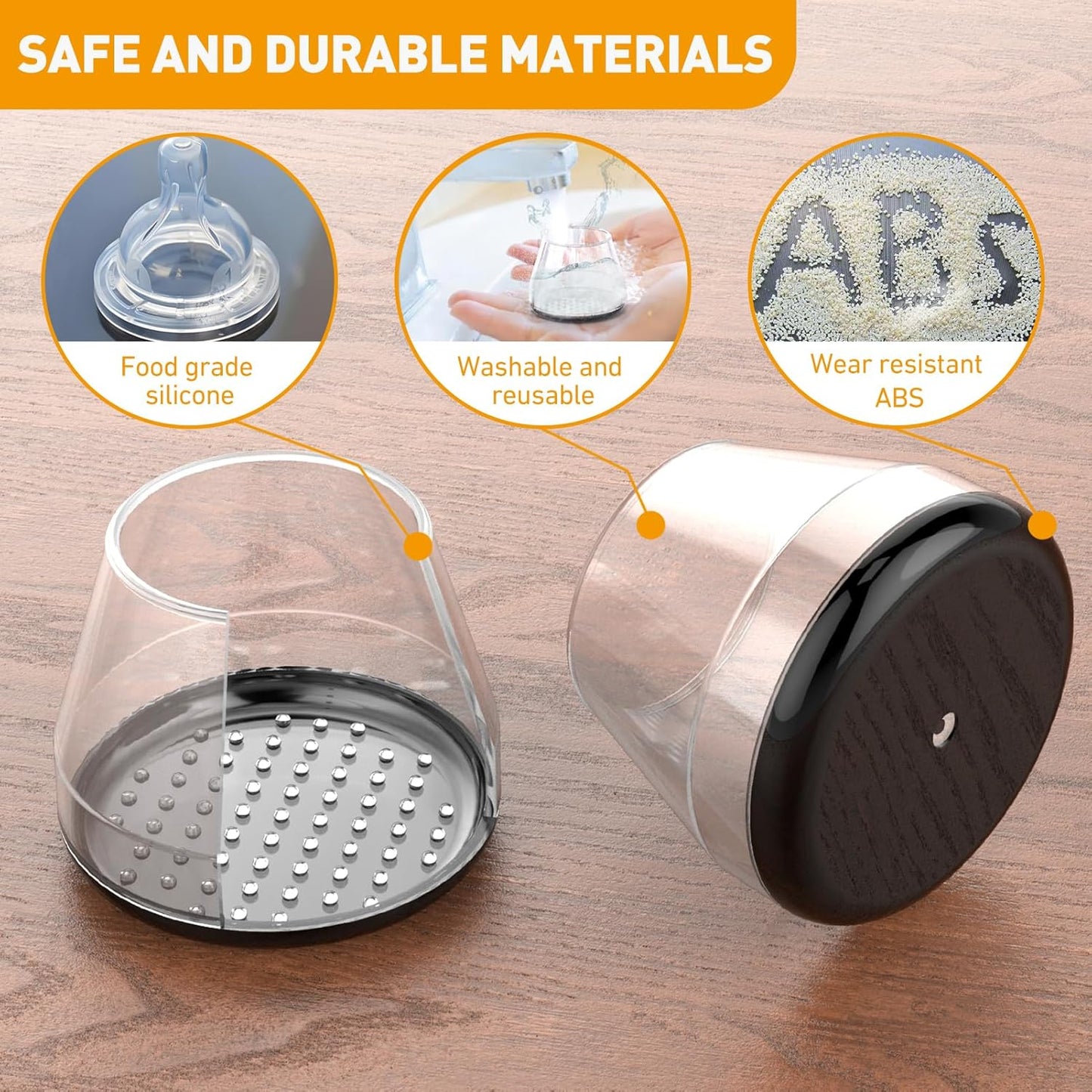 Furniture Sliders,16 PCS Chair Leg Sliders for Carpet, Furniture Movers Sliders, Carpet Chairs Furniture Glides, Floor Protectors, Carpet Moving Sliders Easily Move.(Clear, Fit:1.62-2").