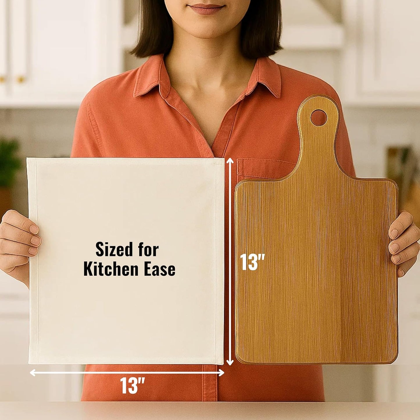 WHITEWRAP Dish Cloths Cotton| Kitchen Wash Cloth| Shop Towels Absorbent and Lint Free Flour Sack| Dishcloths for Kitchen Washing Dishes|Thick Absorbent Quick Dry Dish Rags |4 Pack 13"x13" Natural