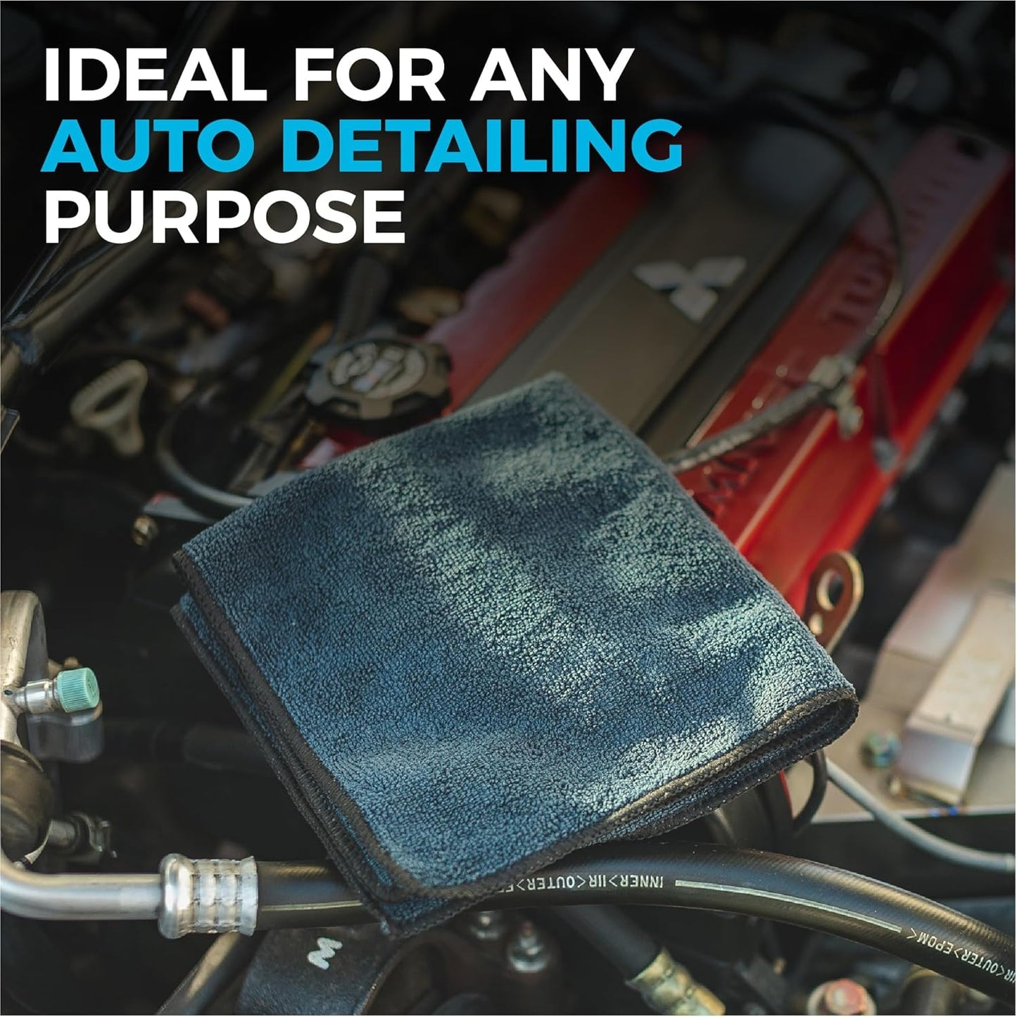 The Rag Company - All-Purpose Microfiber Terry Cleaning Towels - Commercial Grade, Highly Absorbent, Lint-Free, Streak-Free, Kitchens, Bathrooms, Offices, 300gsm, 12in x 12in, Red (12-Pack)