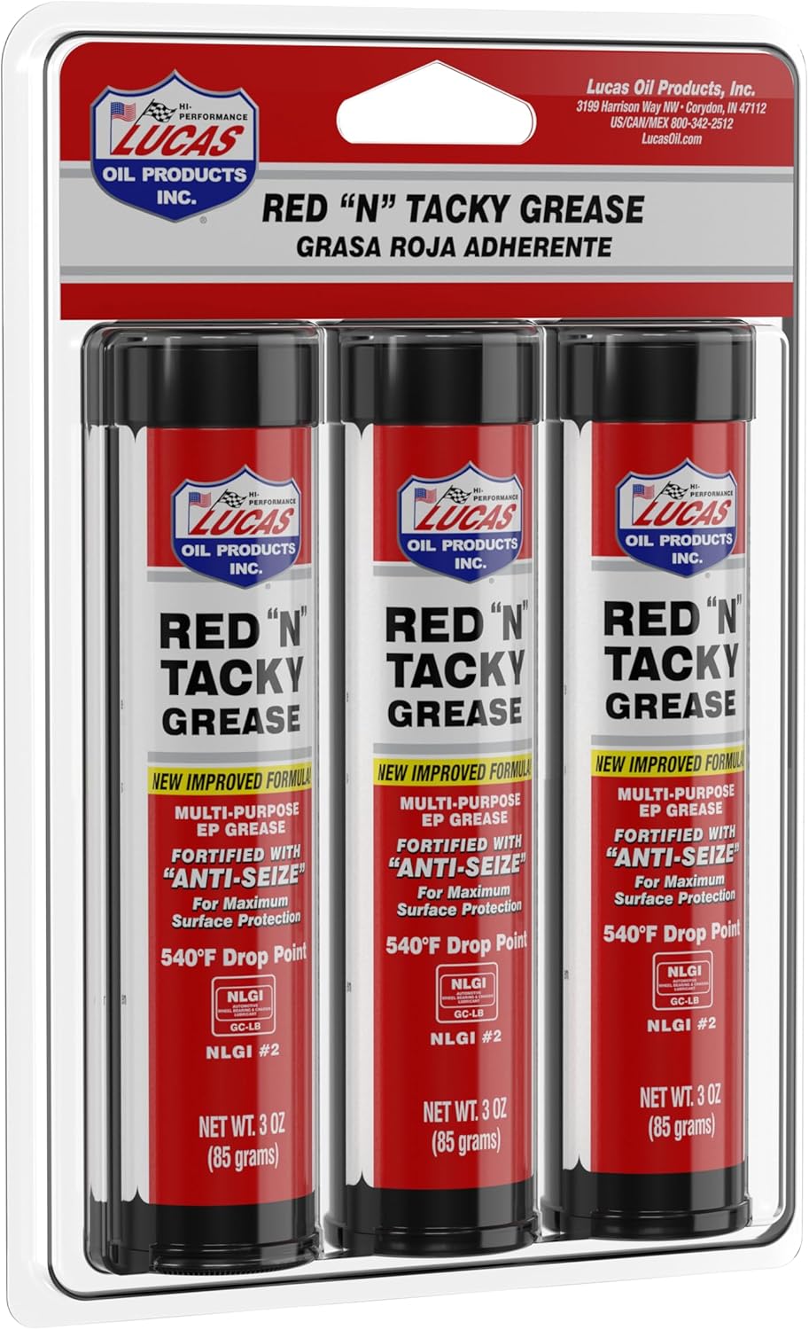 Lucas Oil 10318 Red N Tacky Grease 3 Ounce Combo Pack (Pack of 10)