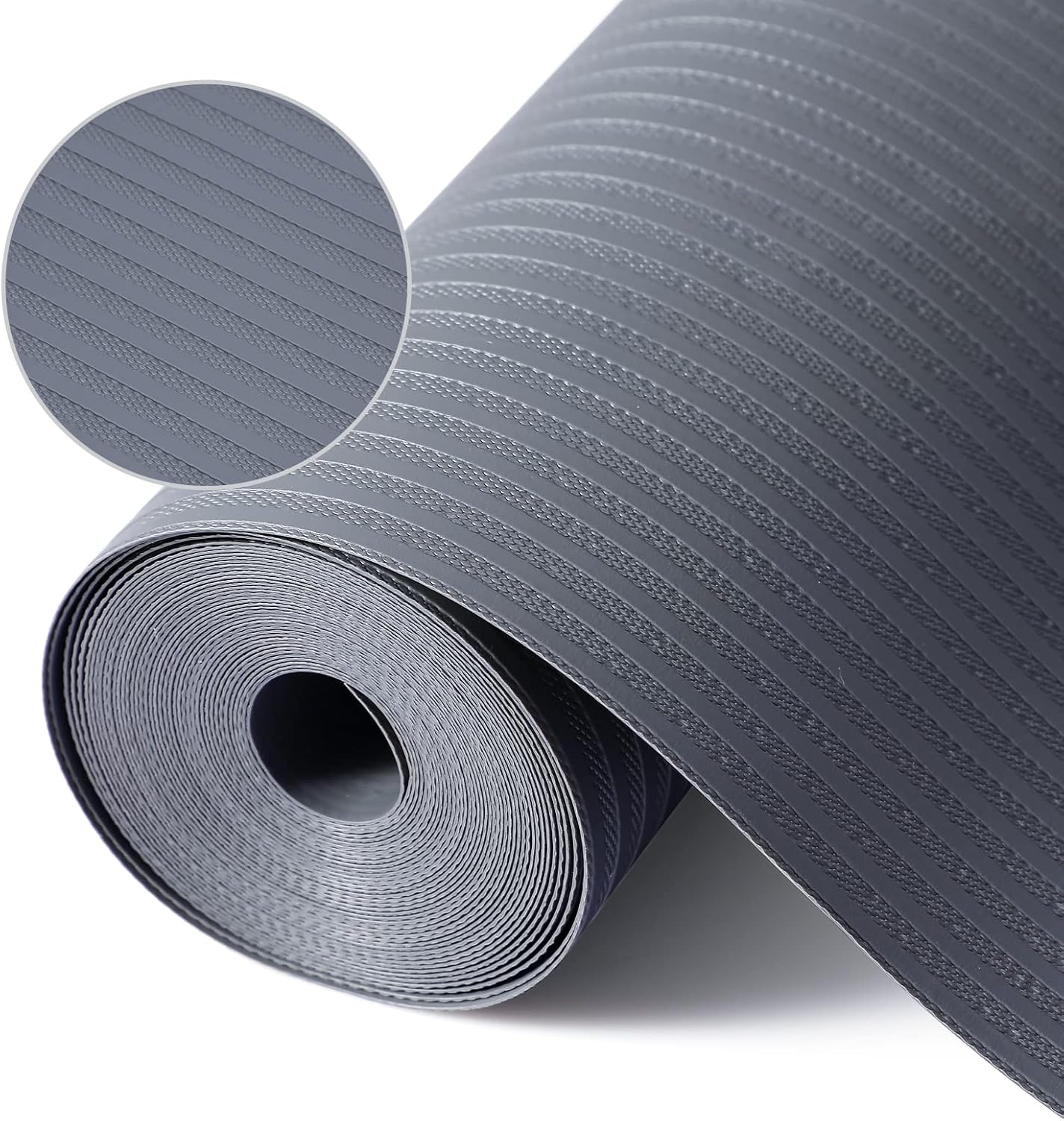 Shelf Liners for Kitchen Cabinets, Refrigerator Liners Non Adhesive 17.5 Inch x 20Ft, Non-Slip Kitchen Drawer Liners, Waterproof Durable Cabinet Liners for Shelves, Fridge, Pantry, Dark Gray