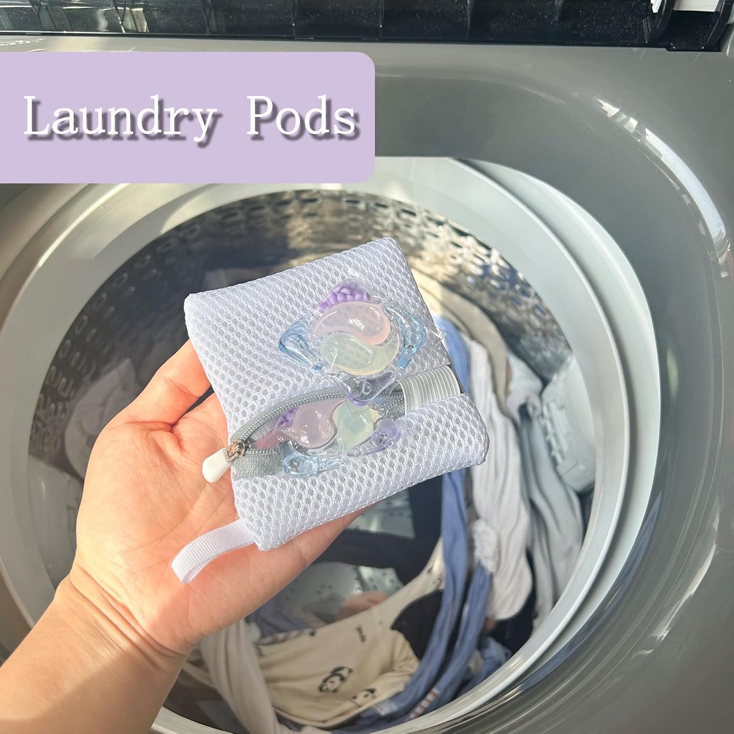 4PCS Laundry Pod Anti-Sticking Bag Laundry Pods Dissolution Protection Bag Scent Beads Bags Durable Storage Bag for Pods Scented Beads