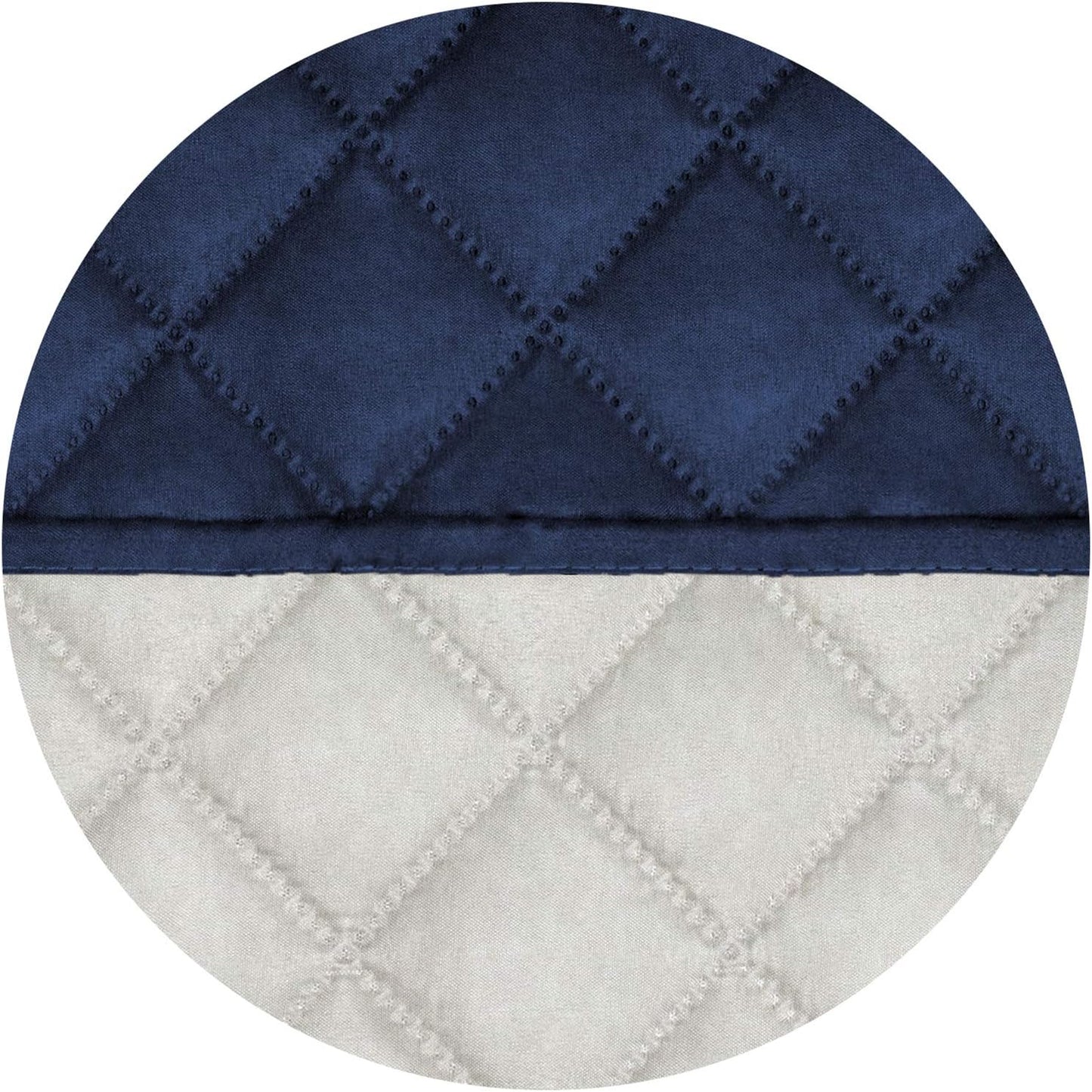 PureFit Reversible Quilted Sofa Cover, Water Resistant Slipcover Furniture Protector, Washable Couch Cover with Non Slip and Elastic Straps for Kids, Dogs, Pets (Oversized Recliner, Navy/Ivory)