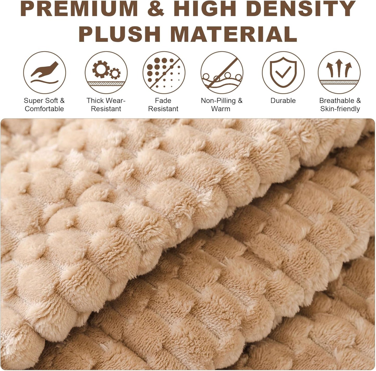 OTOB Couch Cover for Dogs Washable All Seasons, Non Slip Fuzzy Pet Couch Covers Sofa Slipcovers Cushion Mat, Plush Soft Cozy Kids Pet Friendly Furniture Protector (Coffee, 23.6" x 47.2")