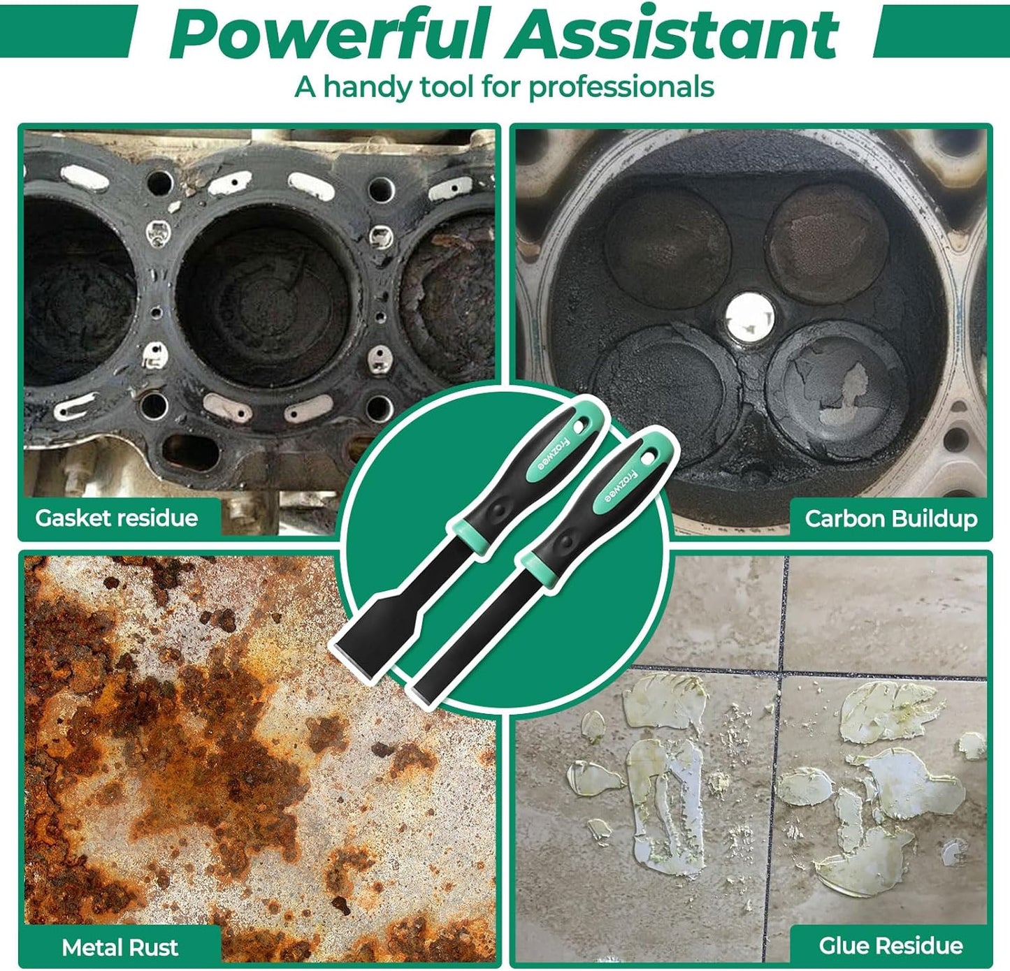 1-1/4-inch Carbide Scraper,Super Gasket Scraper with Durable Tungsten Tip for Remove Gaskets, Carbon and More from Varied Surfaces