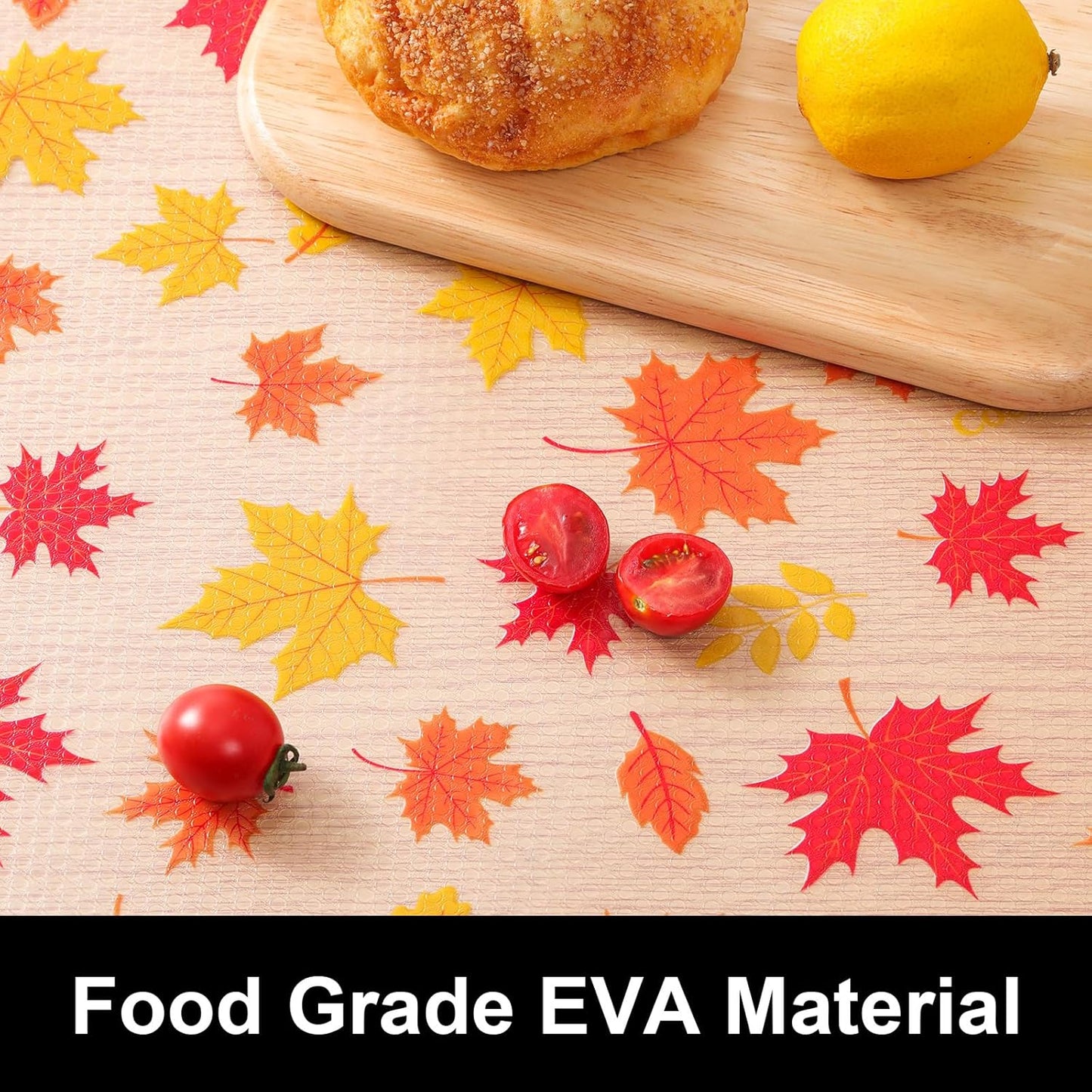 Cooyes Shelf Paper for Kitchen Cabinets Non Adhesive, Waterproof & Oil-Proof Kitchen Drawer Liner for Refrigerator Drawer Fridge Cupboard, (23.6 Inch W x 118 Inch L, Pumpkin Orange)