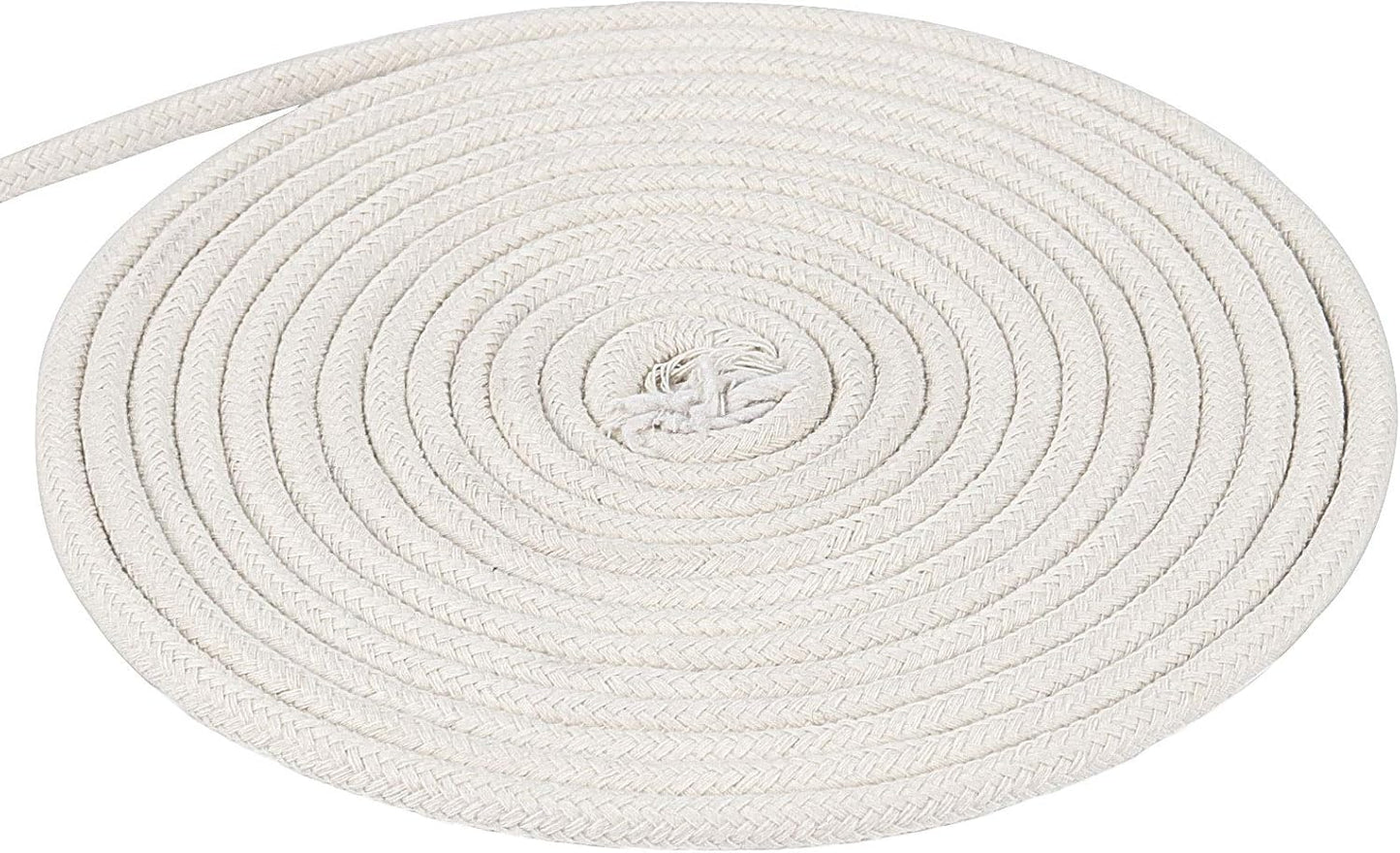 164 Feet 1/4 Inch White Natural Cotton Rope, Cotton Clothesline Rope, All-Purpose Craft Rope for Clothes Hanger, Garden Flower Potted Plants, Laundry Line Dryer, 1 Solid Rope