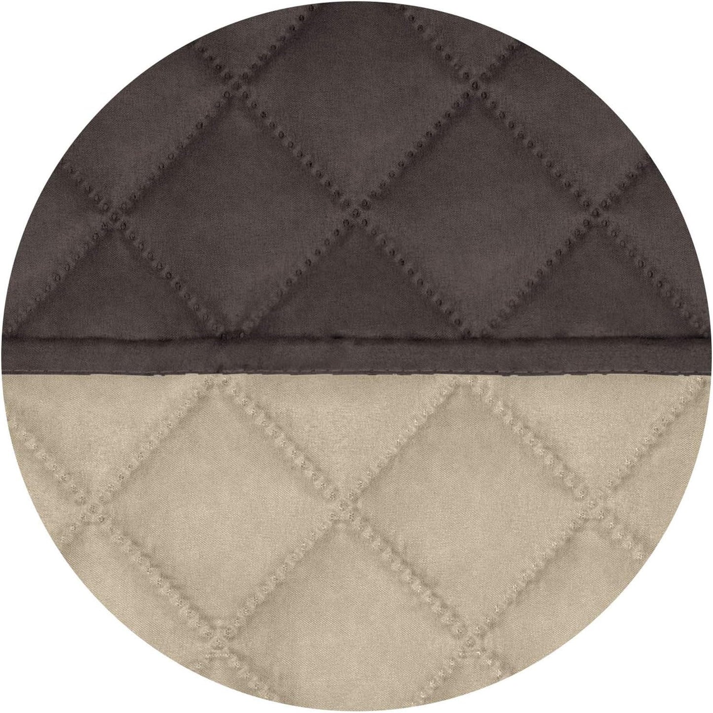 PureFit Reversible Quilted Oversized Recliner Sofa Cover, Water Resistant Furniture Protector, Washable Couch Cover with Elastic Straps for Kids, Dogs, Pets (Large, Chocolate/Beige)