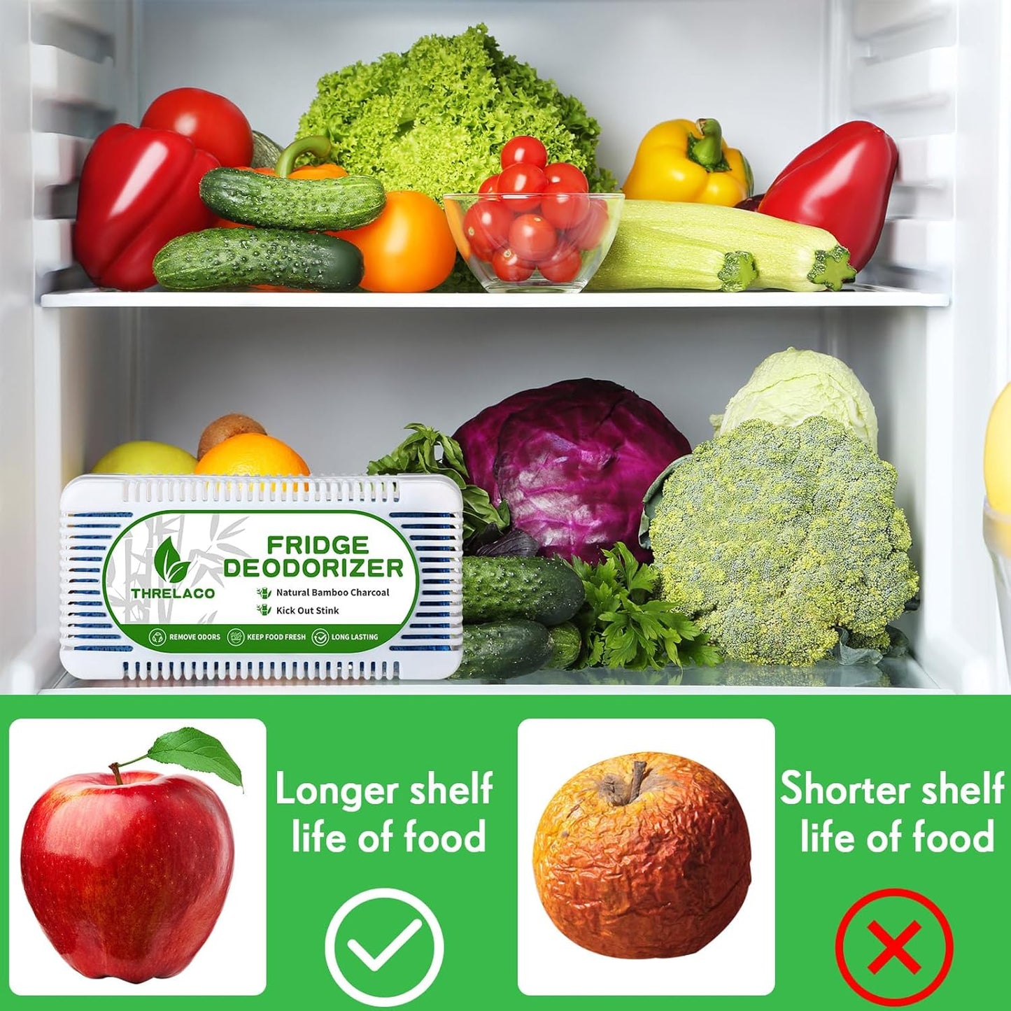 15 Pack Refrigerator Deodorizer Activated Charcoal Fridge Deodorizer Odor Eliminator for Refrigerators Wardrobe Closet Car Coolers and Basement