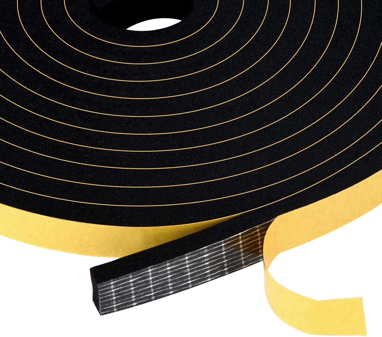 Weather Stripping Door Seal Strips 1/2 in x 1/4 in, Strong Adhesive Foam Insulation Tapes, Soundproof Weatherstrips for Windows Sliding Doors, 2 Rolls Total 52Ft