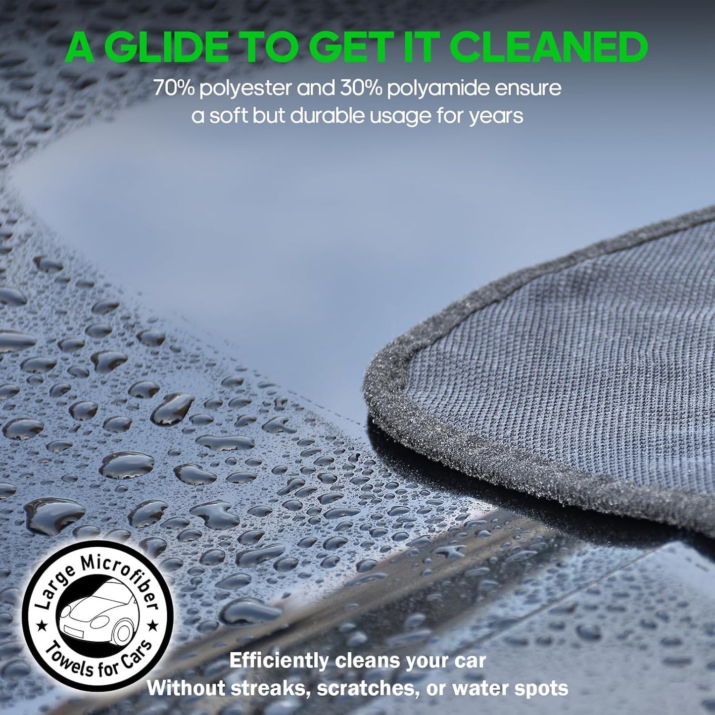 PBHEPJ 4 Pack Microfiber Towels (36"x 24") Extra Large Ultra Absorbent Drying Towel for Cars and Trucks, Without Streaks, Scratches, or Water Spots