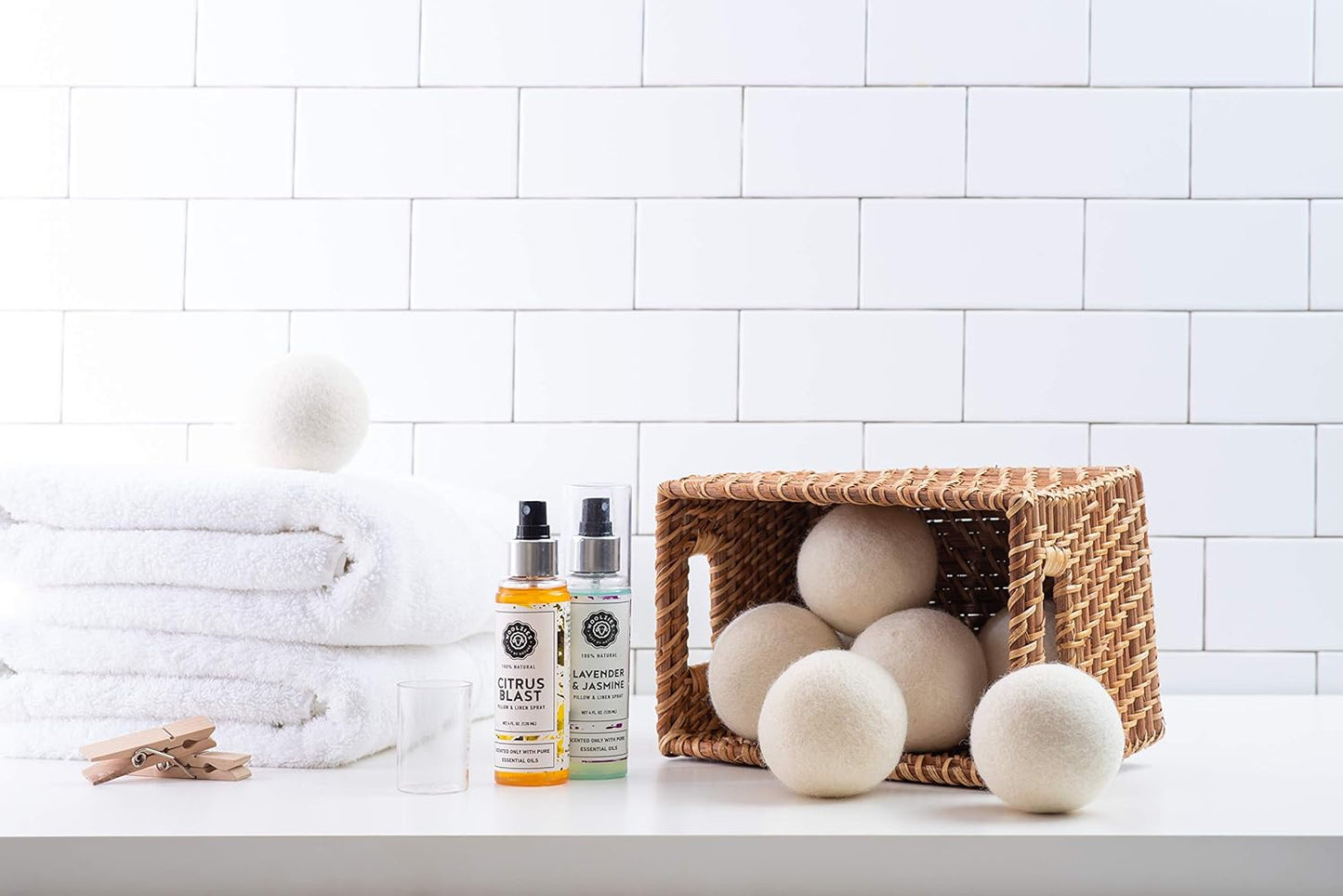 Wool Dryer Balls for use as Natural Fabric Softener