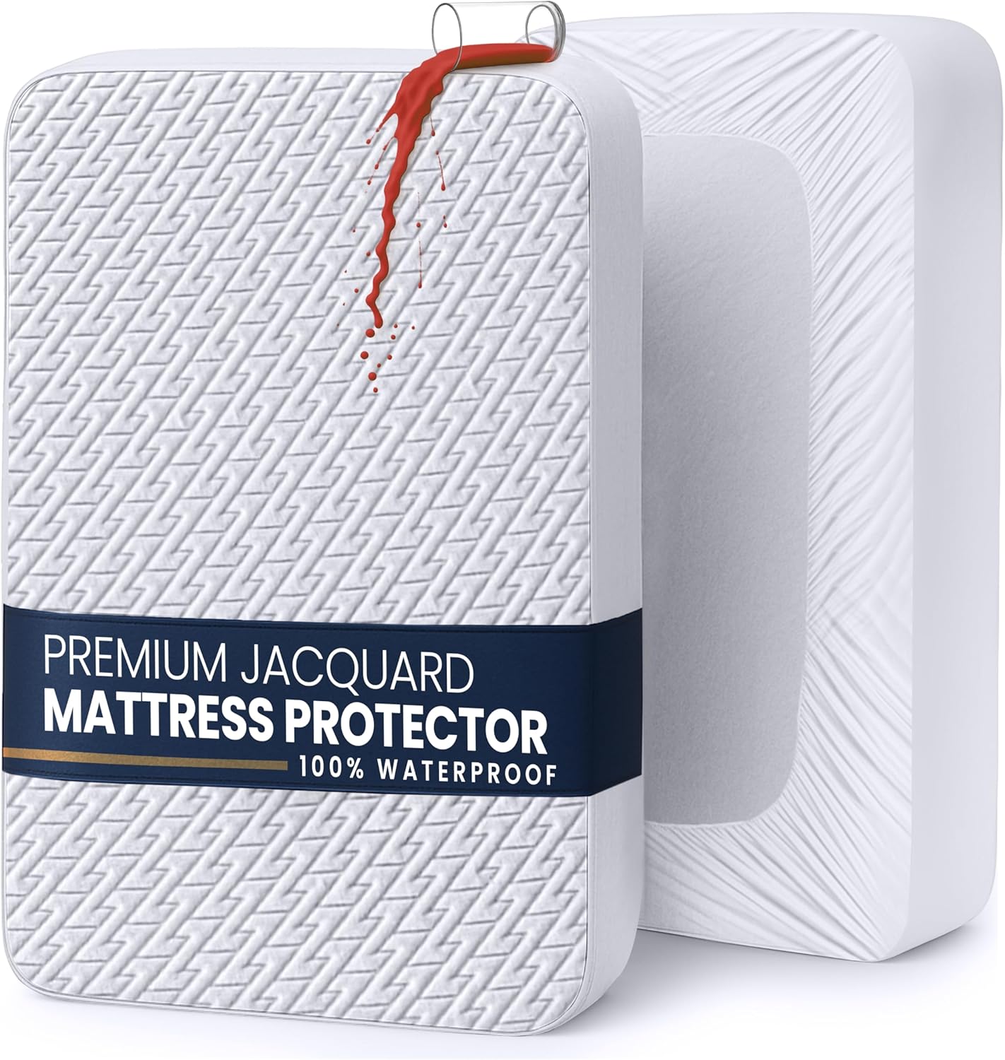 Utopia Bedding Waterproof Mattress Protector King Size, Premium 3D Air Soft Fabric Mattress Cover, Fits 17 Inches Deep, Breathable, Fitted Style with Stretchable Pockets