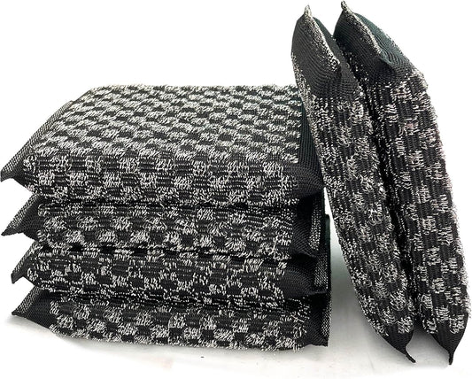 Steel Wool Scrubbers Dish Sponges Kitchen Scrubbing Pads Pot Scrubber for Kitchen Non Scratch, Soft and Fast Cleaning Scrubber (Black)