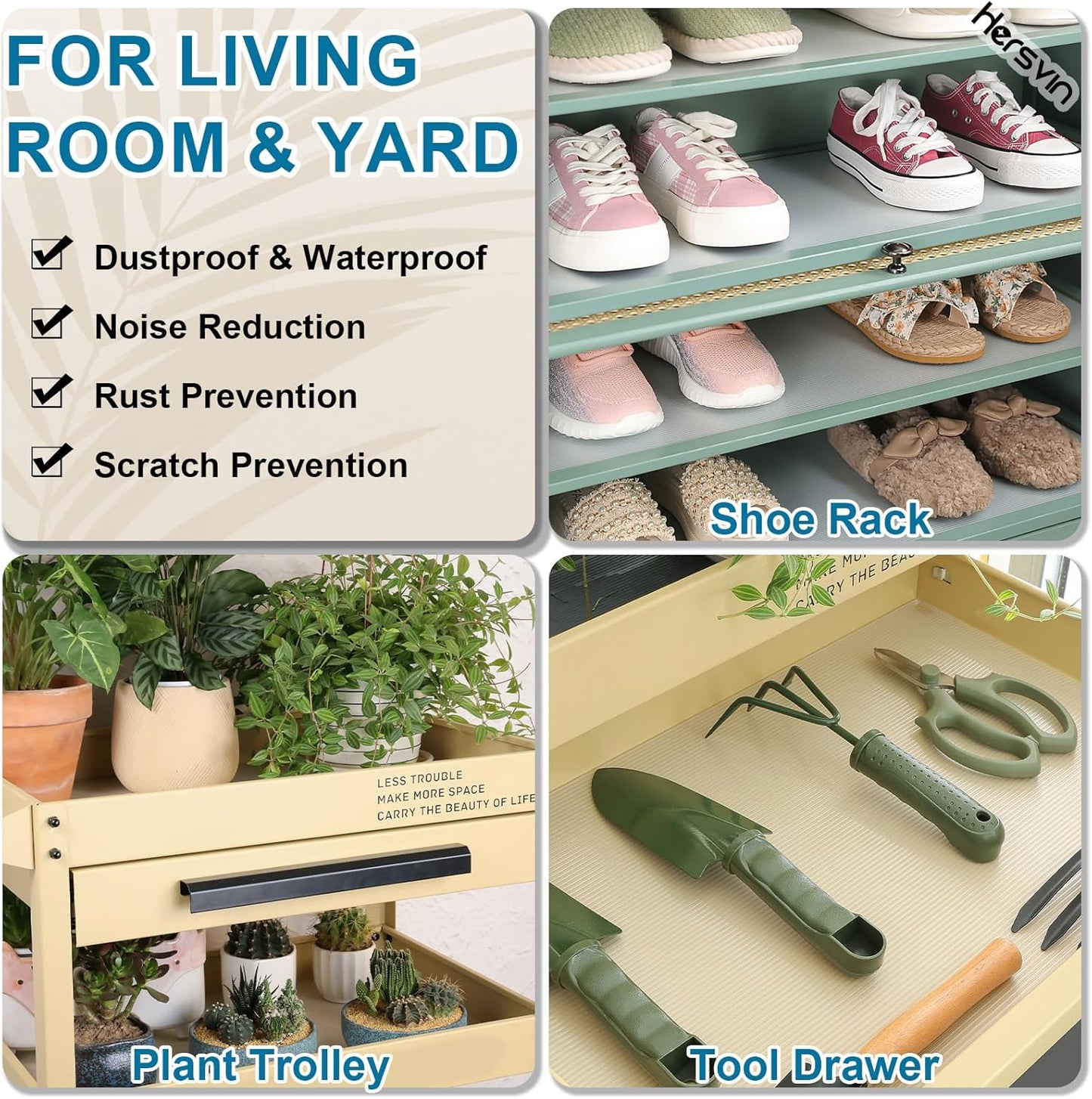 Shelf Liners 14 in x 20 ft EVA Drawer Mats, Non-Adhesive Cupboard Protector, Kitchen Cabinet Lining Fridge Liner (Clear Stripe, 35.6x610cm)